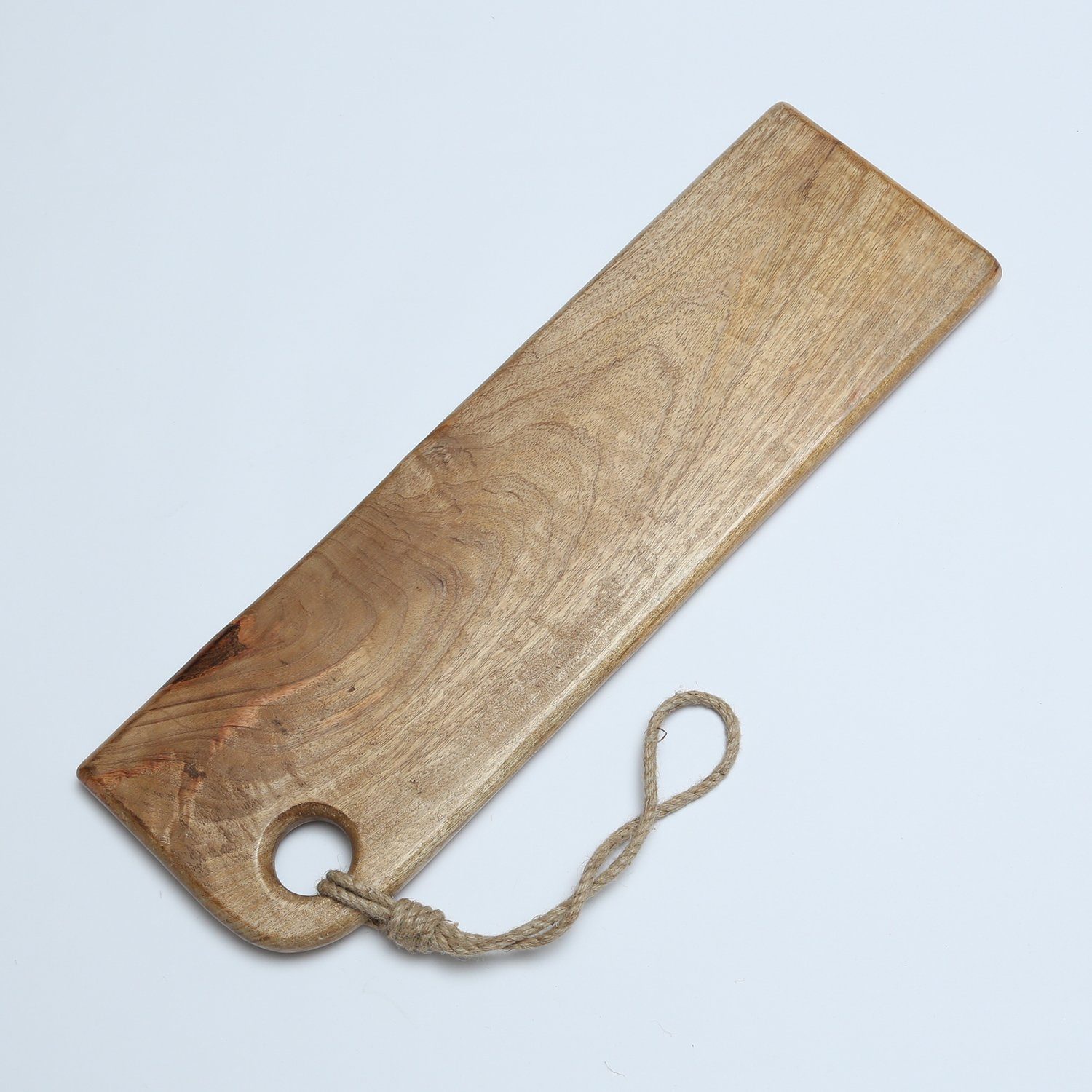 Servierbrett (1-St) Holz, mit Schneidebrett Servierbrett 57,5cm, Mangoholz GAUMENKICK Serviertablett Kordel