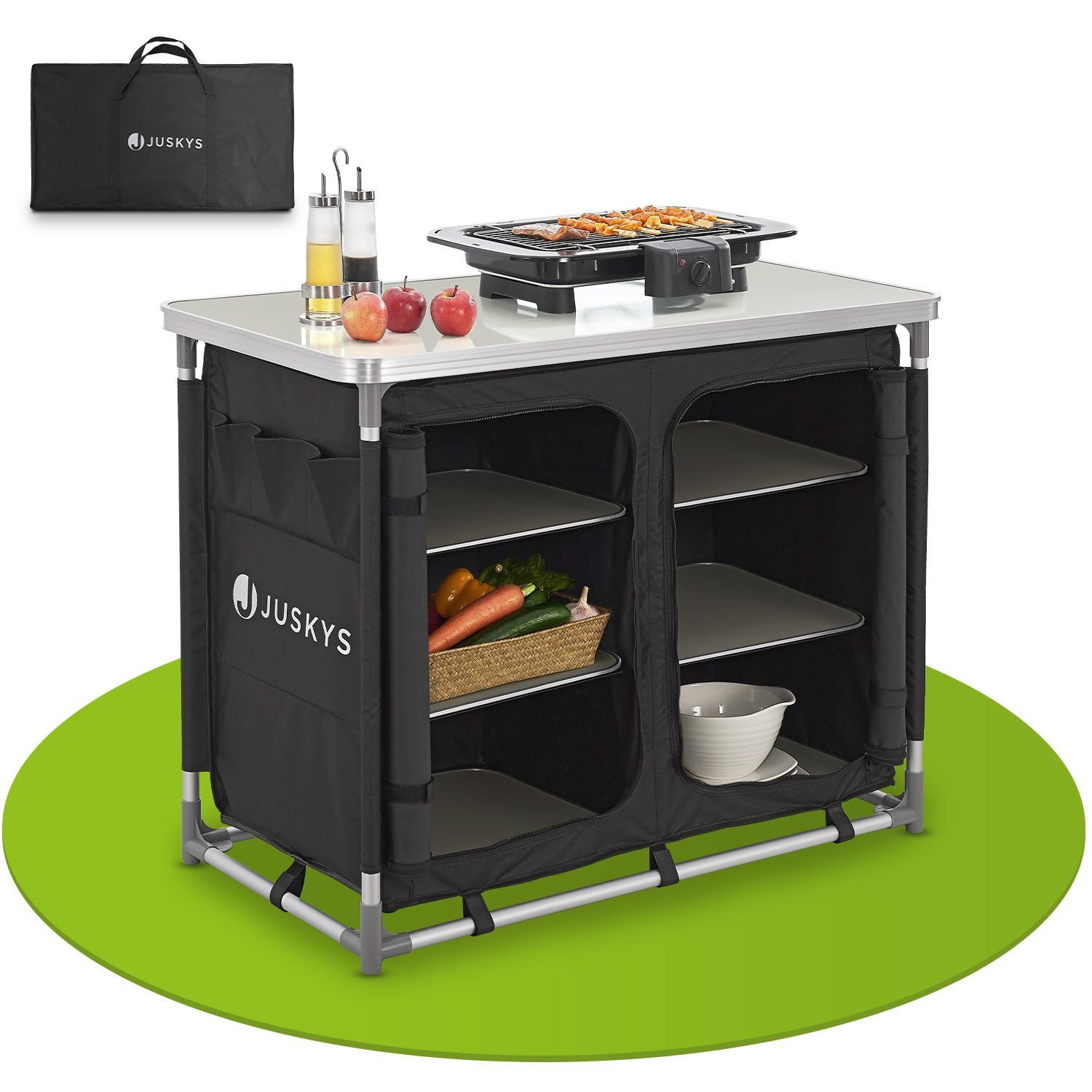 Juskys Campingschrank Ruda mit Tasche, klappbar, günstig online kaufen