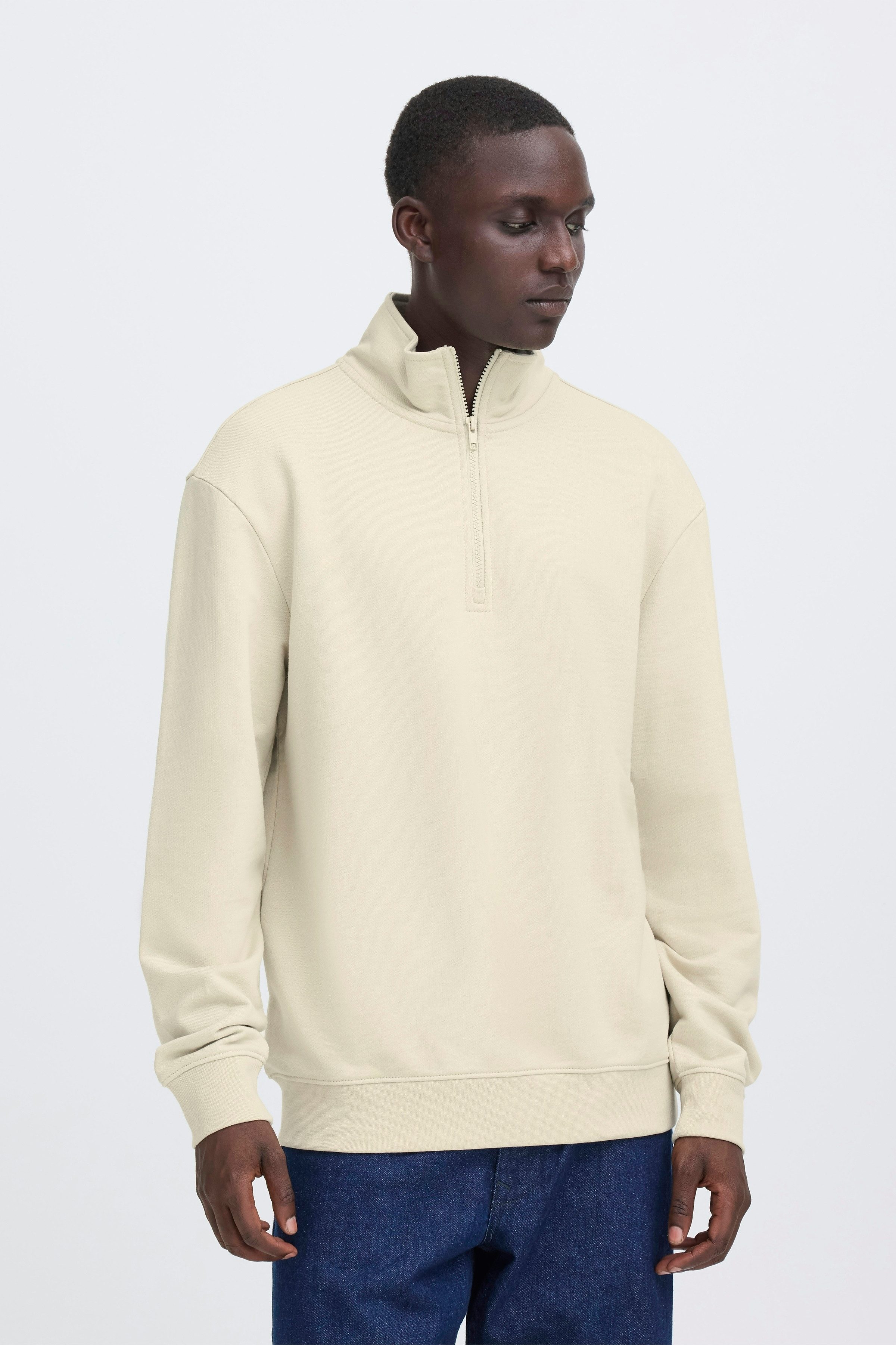 Blend Sweatshirt BHBRODY HALF SWEATSHIRT aus Baumwolle und Polyester, Regular Fit, mit Stehkragen