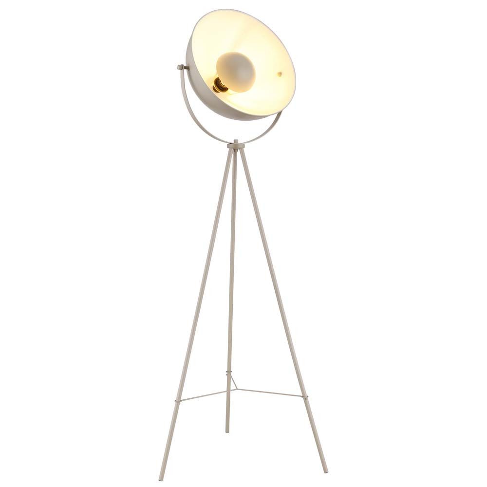 GLOBO LIGHTING Stehlampe, Leuchtmittel nicht inklusive, Stehlampe Standleuchte Metall sandfarben Wippschalter H 139 cm