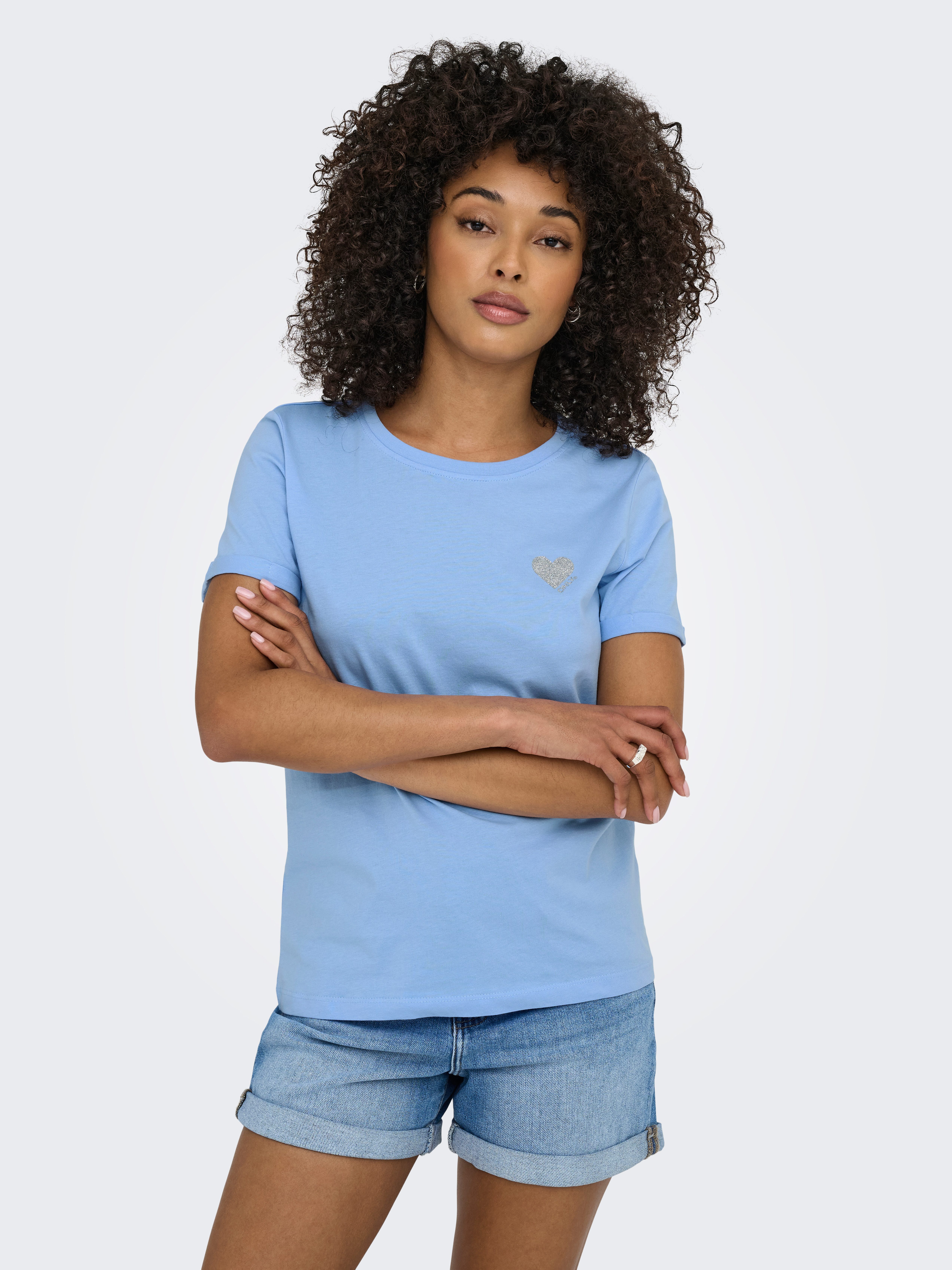 ONLY Kurzarmshirt ONLKITA LIFE S/S TOP NOOS regular fit, casual, Single Jer günstig online kaufen