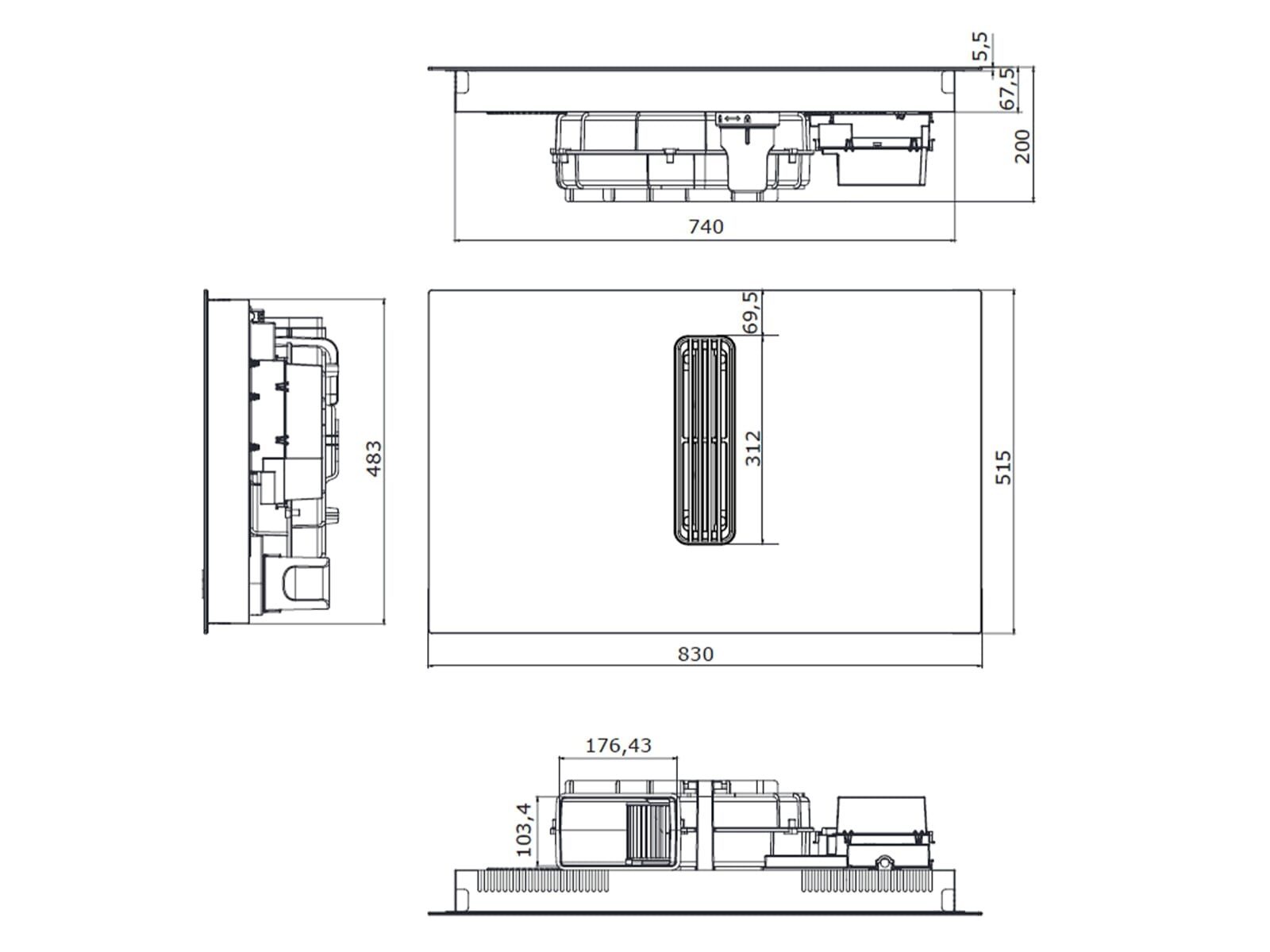 Amica Kochfeld mit Dunstabzug 1195380, Timer, TouchControl-Bedienung