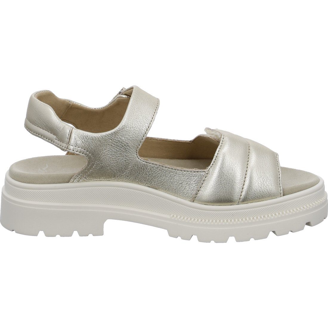 Glattleder Schuhe, 047932 Ara beige Damen Sandalette Ara - Dover Sandalette