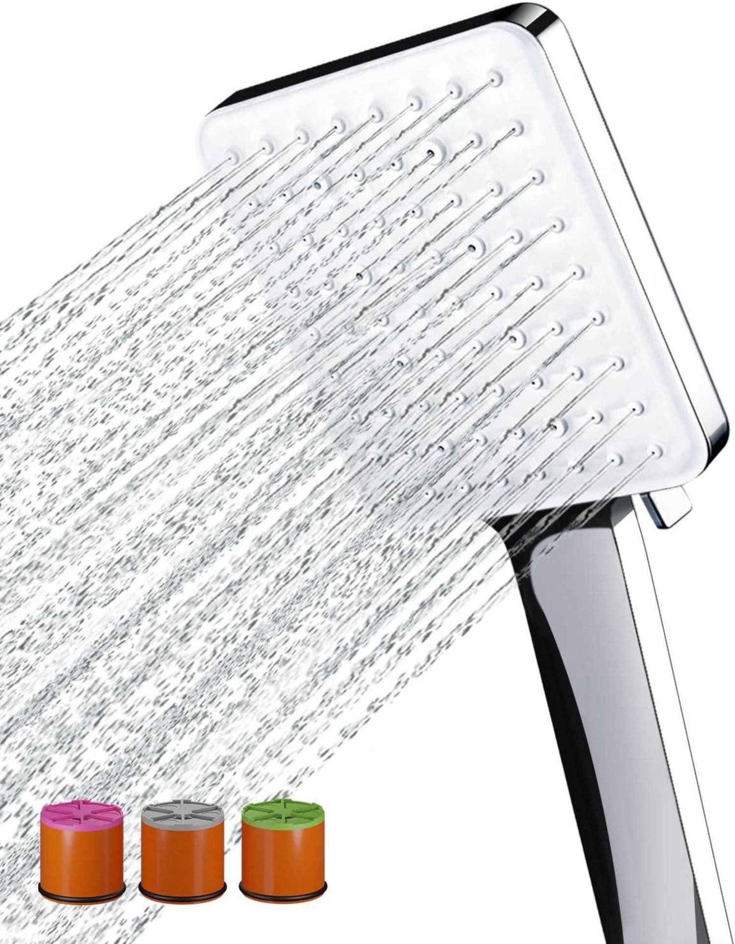 Regenduschkopf Duschkopf Regendusche Handbrause Groß Wassersparend 6 Strahlarten XXL