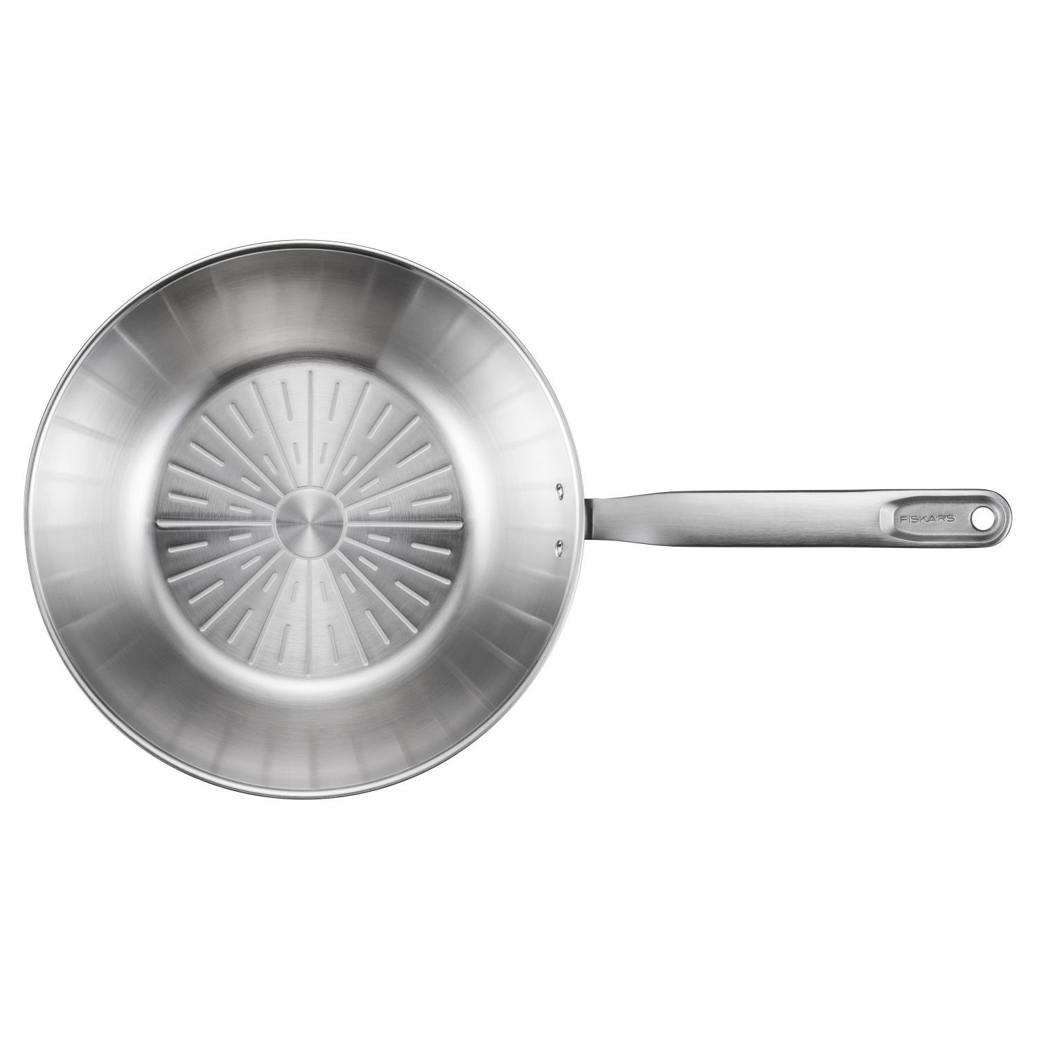 Fiskars Wok All Steel Pure Wok-Pfanne 28 cm, Stahl (1-tlg)