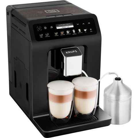 Krups Kaffeevollautomat EA8948 Evidence Plus, vielfältige Kaffee-Spezialitäten auf Knopfdruck, einfache Bedienung dank innovativem Farbdisplay