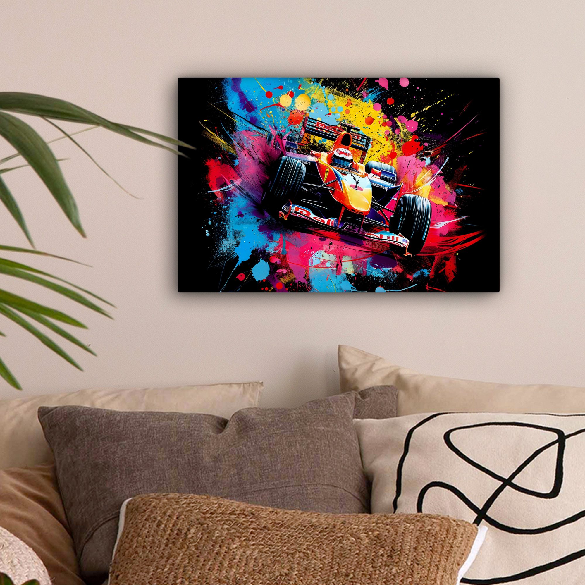 OneMillionCanvasses® Leinwandbild Graffiti - Sport - Auto - Formel 1 - Moto günstig online kaufen