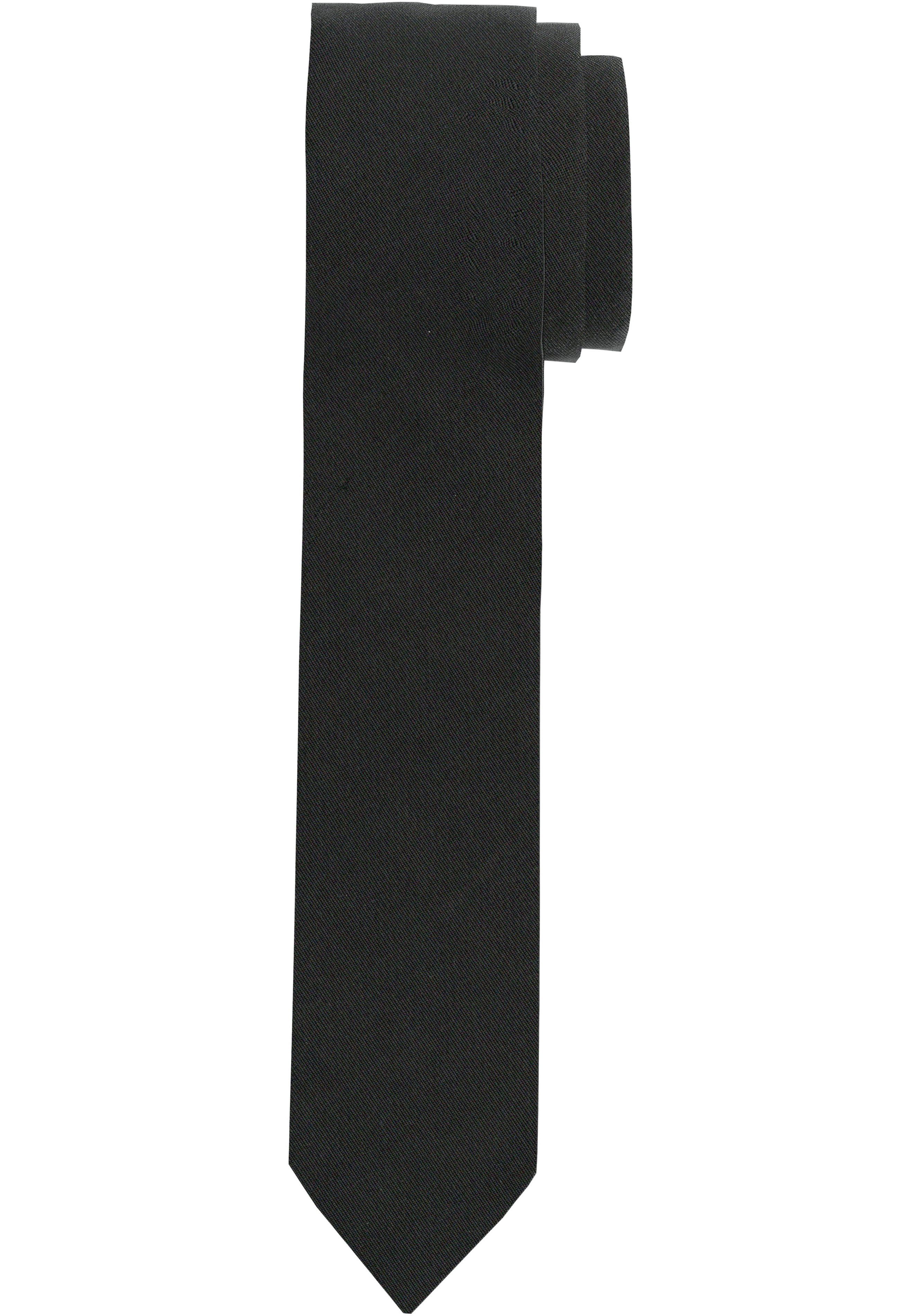 Krawatte Krawatte schwarz OLYMP Slim