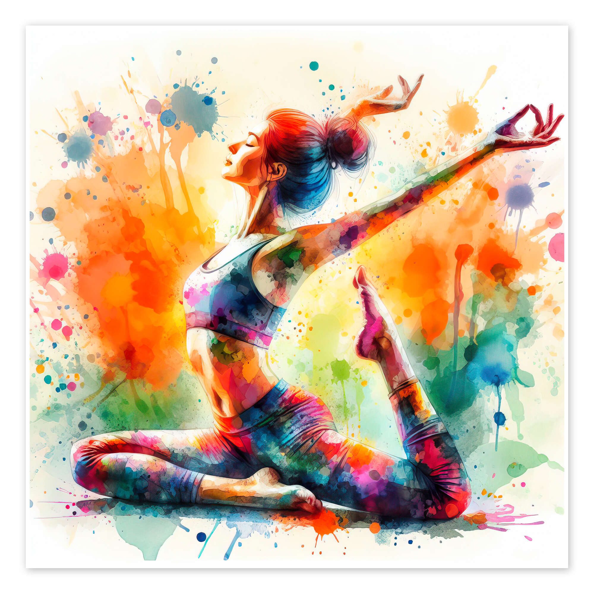Wandbild Yoga-Übung I