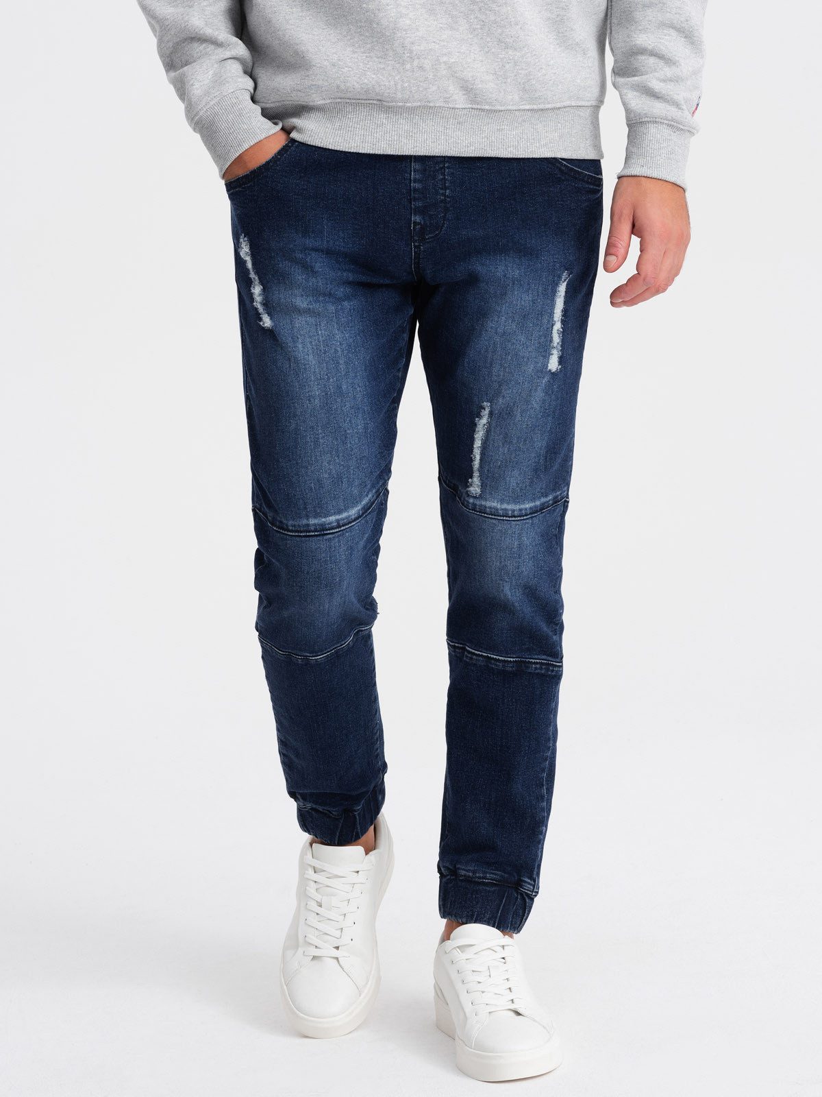 OMBRE Джинсыjeggings Marmorierte Jogger Herrenhose mit Destroyed-Effekt