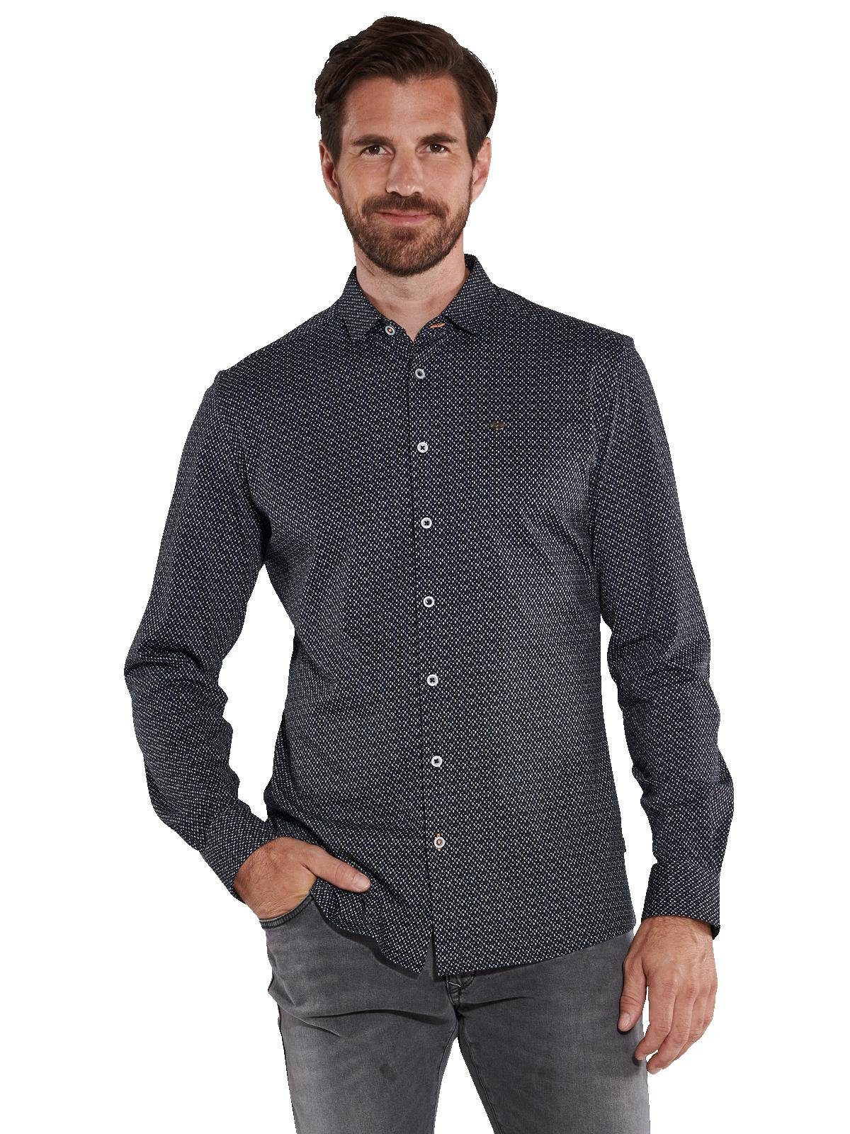 Engbers Langarmhemd engbers Herren Langarm-Hemd slim fit, Schwarz
