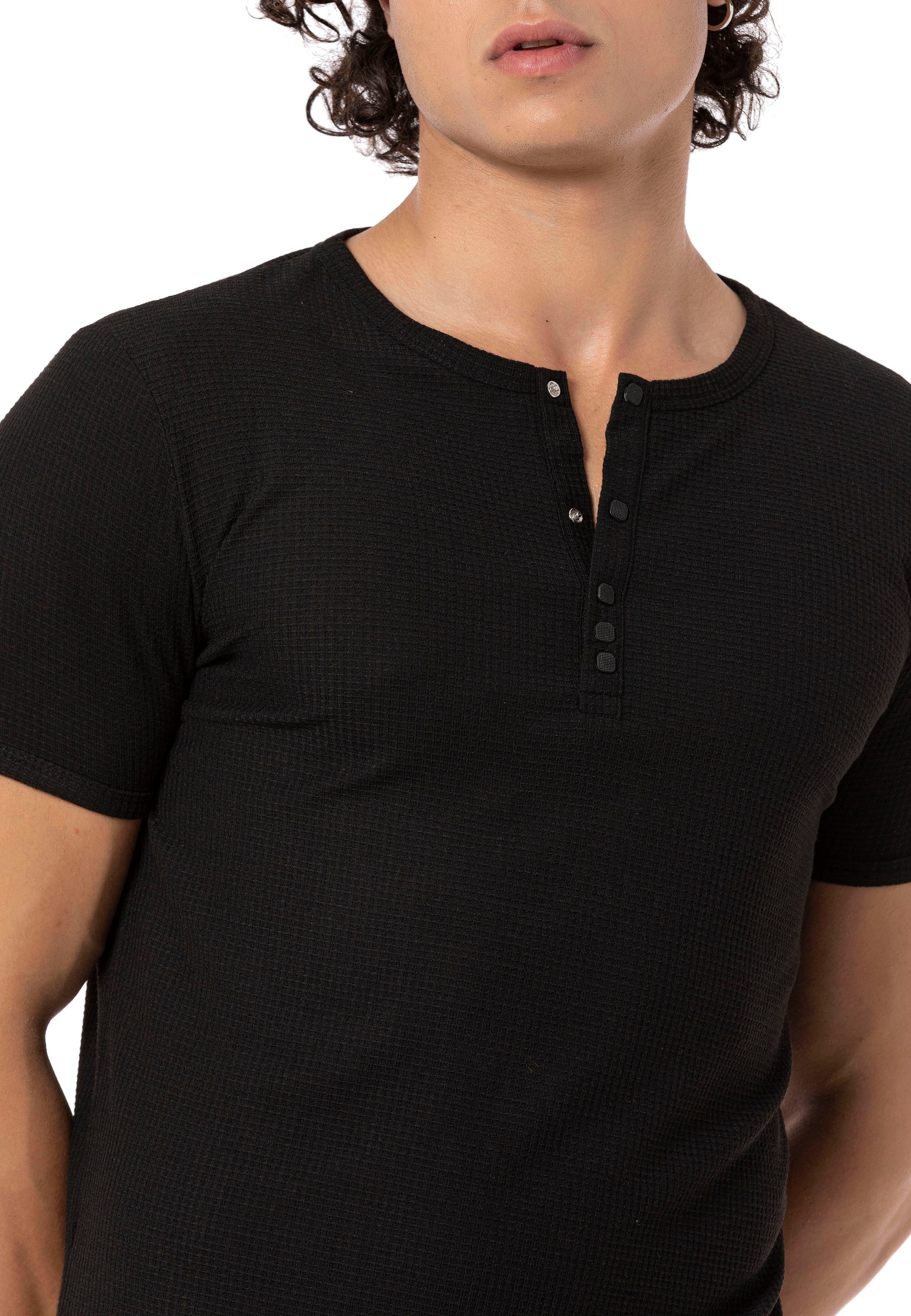 RedBridge T-Shirt mit Henley-Ausschnitt Kurzarmshirt mit günstig online kaufen