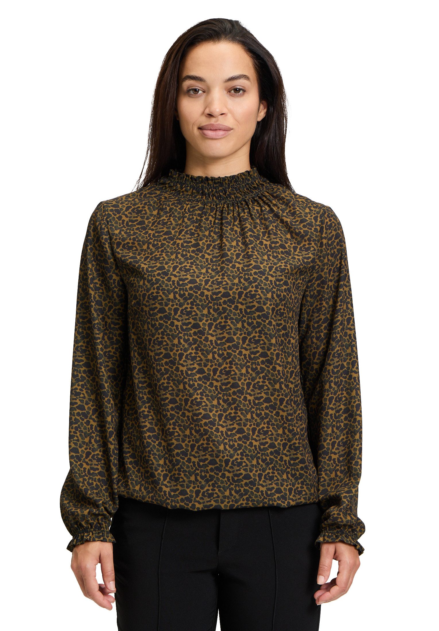 Cartoon Schlupfbluse Damen Schlupfbluse mit Raffung günstig online kaufen