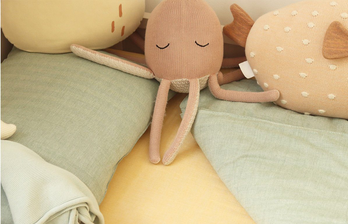 KINDSGUT Kinderbettwäsche, Baumwolle, Pistazie