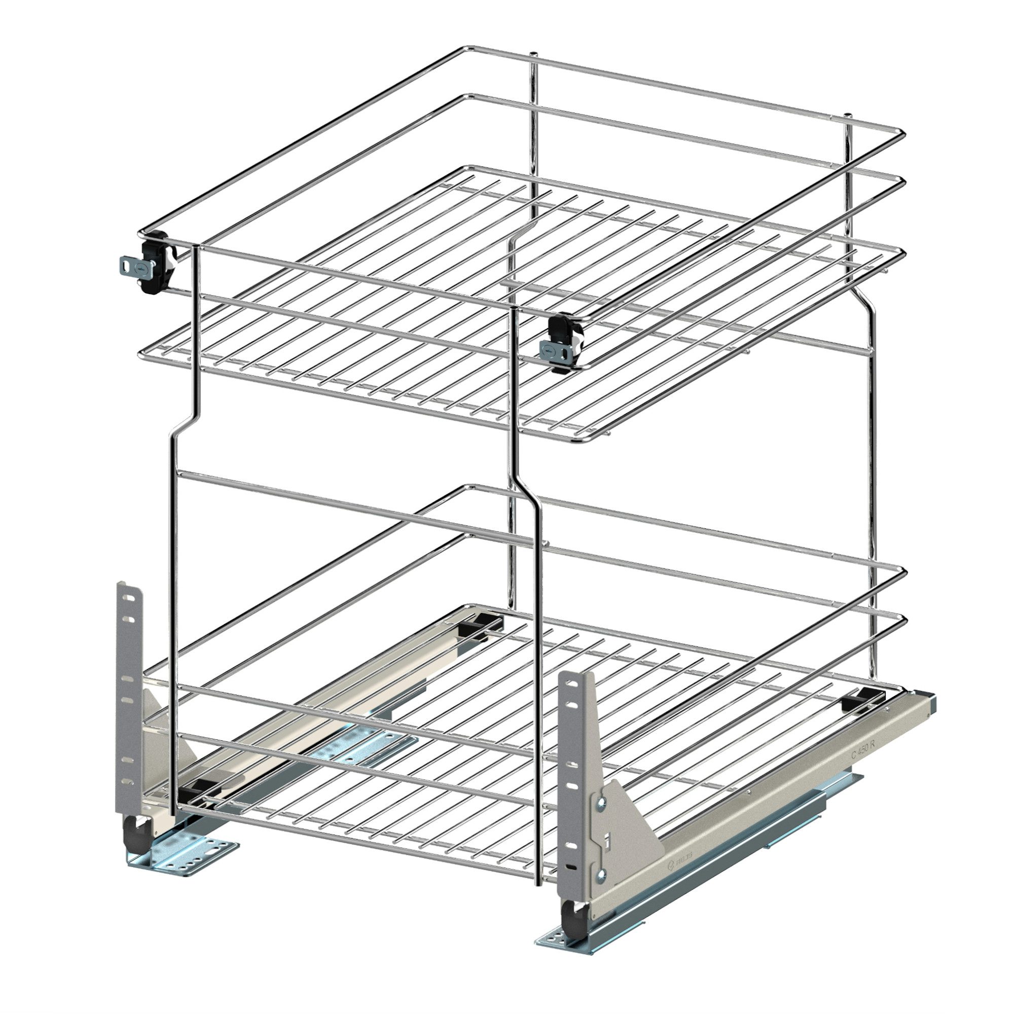 Prima-Online Auszugsunterschrank Unterschrankauszug Küchenauszug Schrankauszug Bodenschiene 150-600 mm