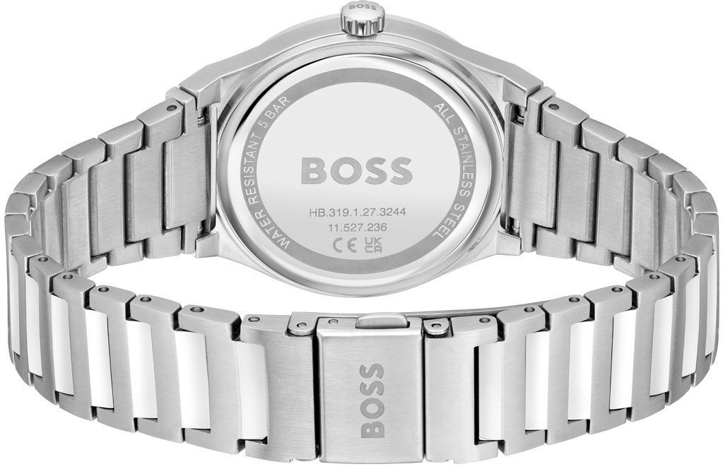 BOSS Quarzuhr CANDOR LADIES 1502736, Damenuhr, Armbanduhr, Leuchtindizes, Edelstahlarmband