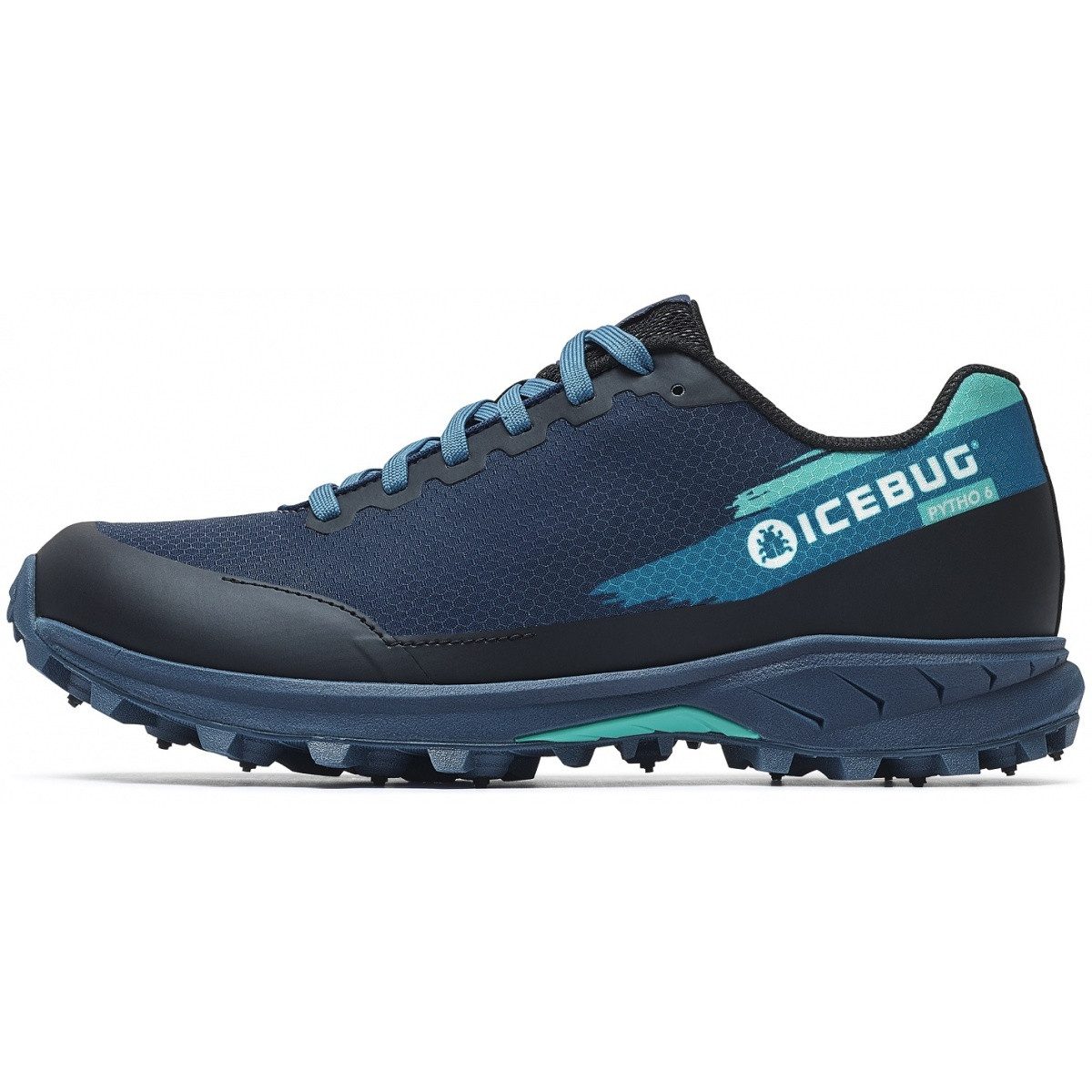 Icebug Pytho6 M BUGrip mit 16 Hartmetall-Spikes dunkelblau Herren Laufschuh