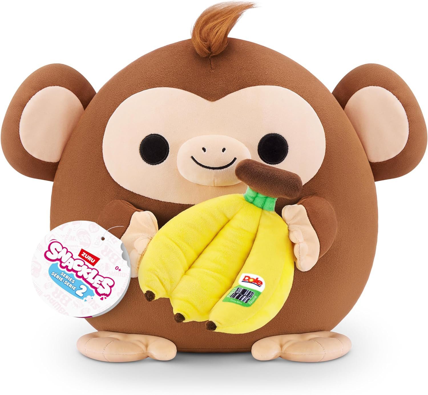 ZURU Plüschfigur Snackles Affe in Braun mit Dole-Banane, Serie 2 - Kuschelt günstig online kaufen