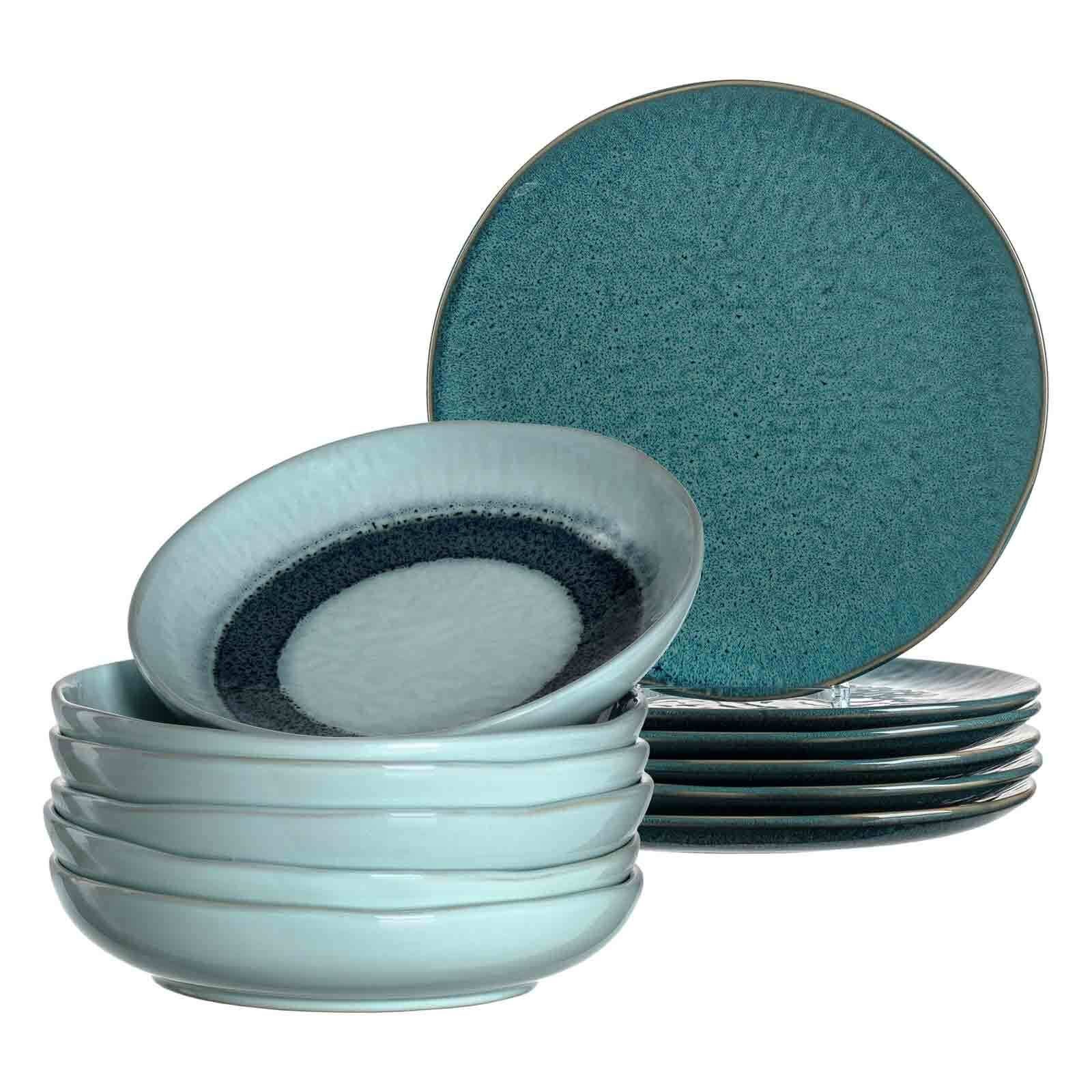 LEONARDO Kombiservice Matera Tafelservice 12er Set (12-tlg), Keramik Blau