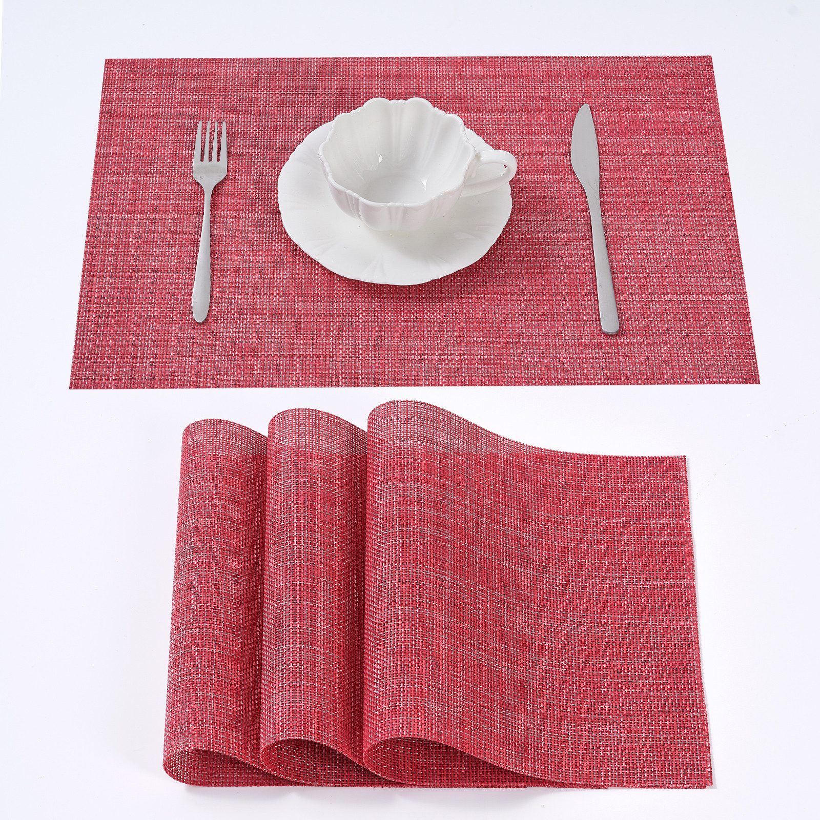 Simurq Platzset - Столовые наборы Abwaschbar / Rutschfest und Waschbar, (Platzdeckchen in 45x30 cm - Tischunterlage -, 4-St., Set mit 4 oder 6 Столовые наборы), Tischuntersetzer für Esszimmer und Küche