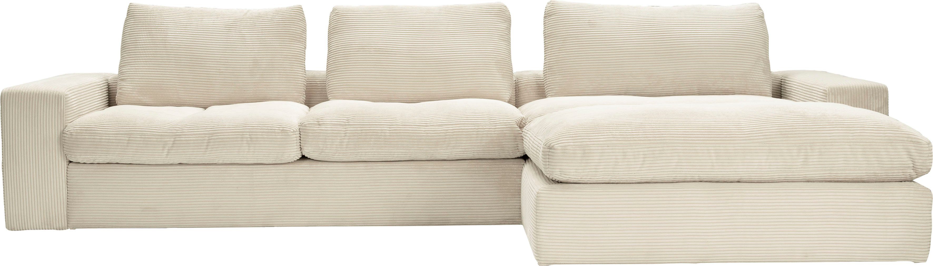 alina Ecksofa Sandy, mit Recamiere, in modernem Cordstoff
