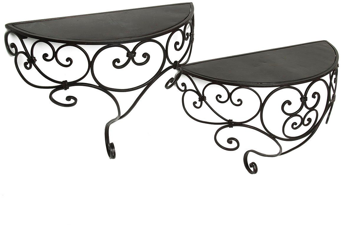 Ambiente Haus Deko-Wandregal Wandregal-Set aus Eisen 45cm, 1-tlg. günstig online kaufen