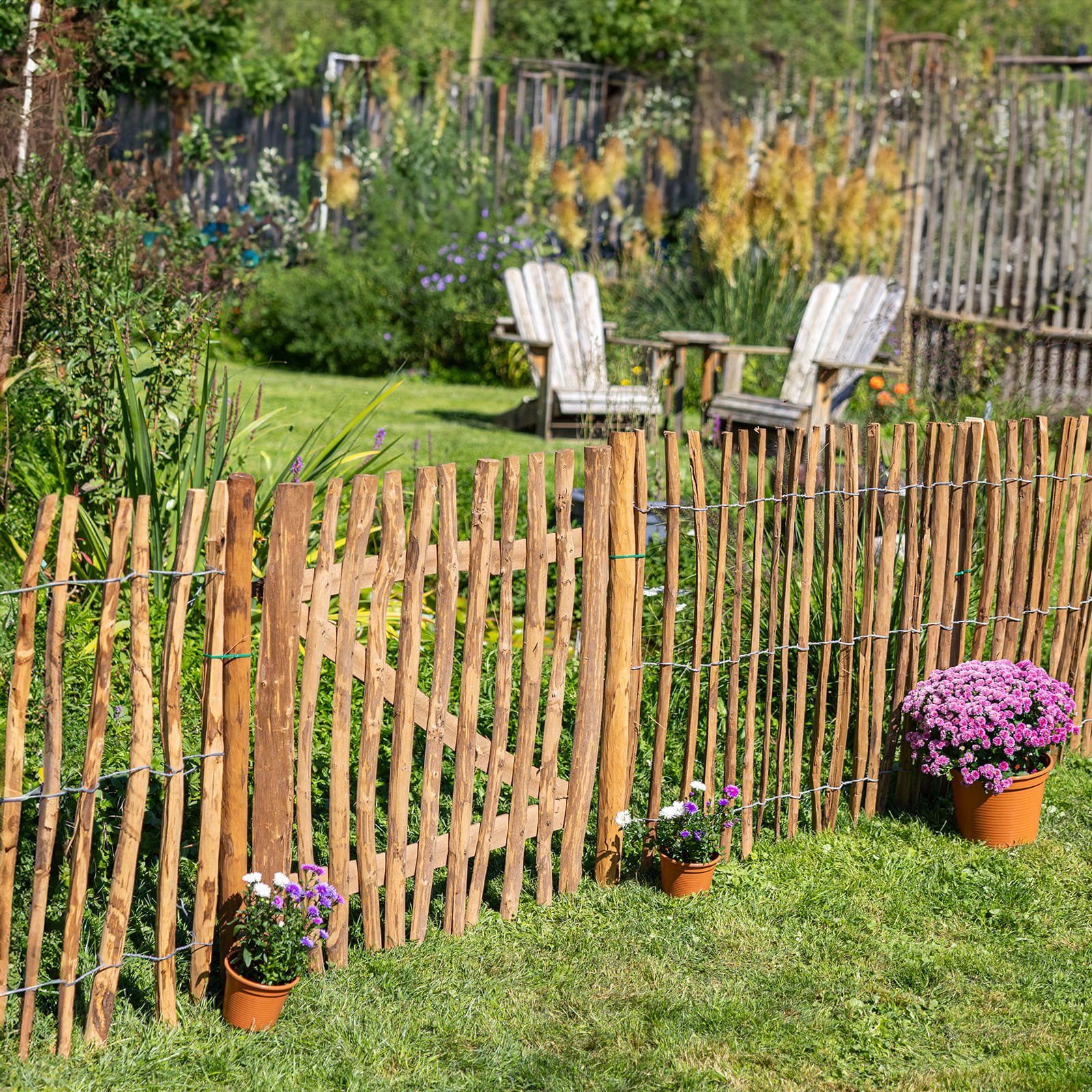 BooGardi Staketenzaun Gartenzaun Haselnuss imprägniert, (50 günstig online kaufen