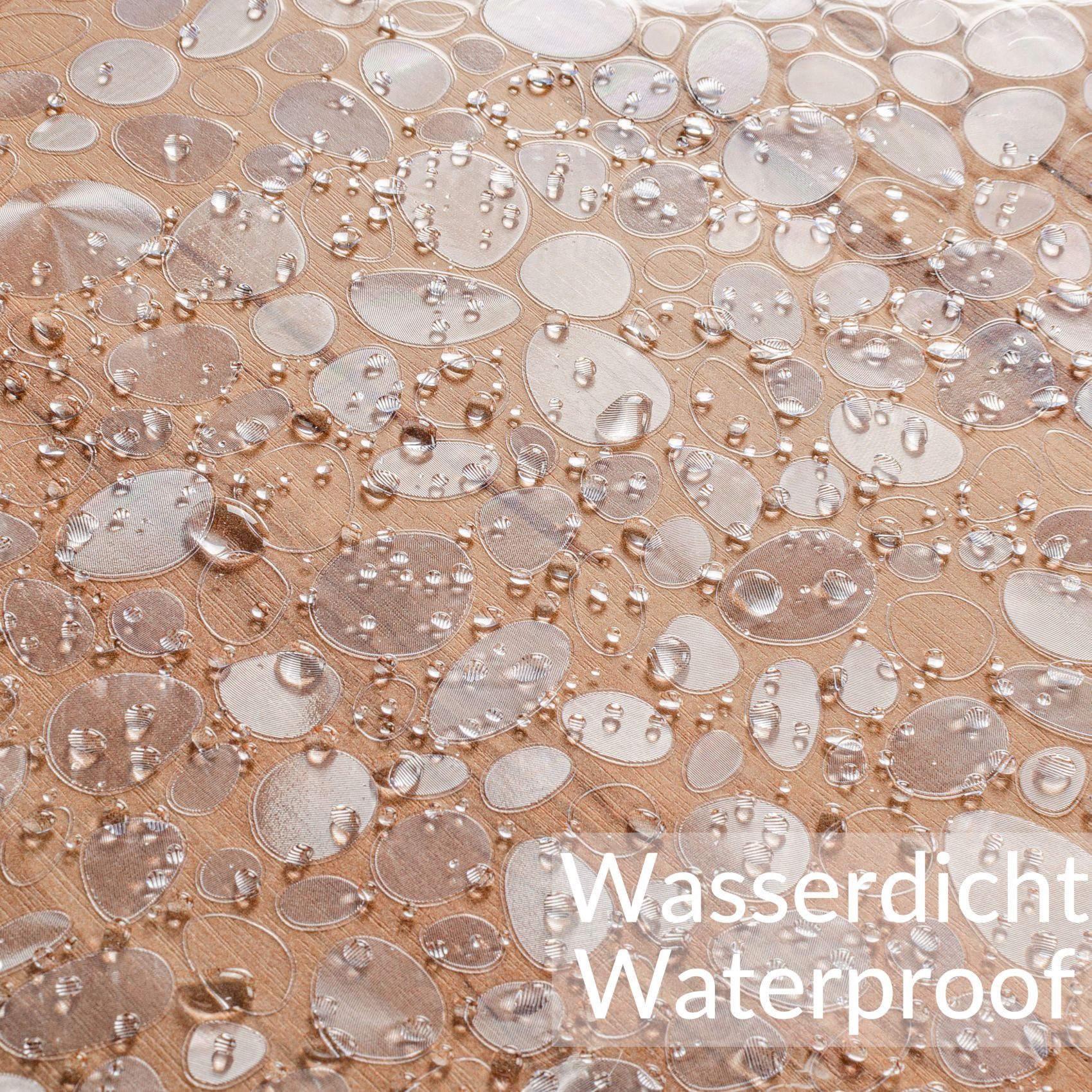 ANRO Tischdecke FLOKY Steine mattiert einseitig 1,5mm Tisch Schutzfolie Geruchsneutral (Rolle 1-tlg, eine Folie), Pflegeleicht 90x100cm Prägung mit Motiv Weiß – Bild 2 von 5