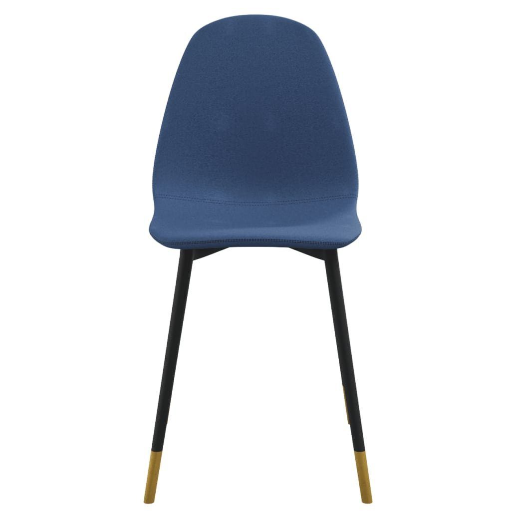 4 St) Esszimmerstühle Blau | Blau Blau vidaXL (4 Stk. Esszimmerstuhl Stoff