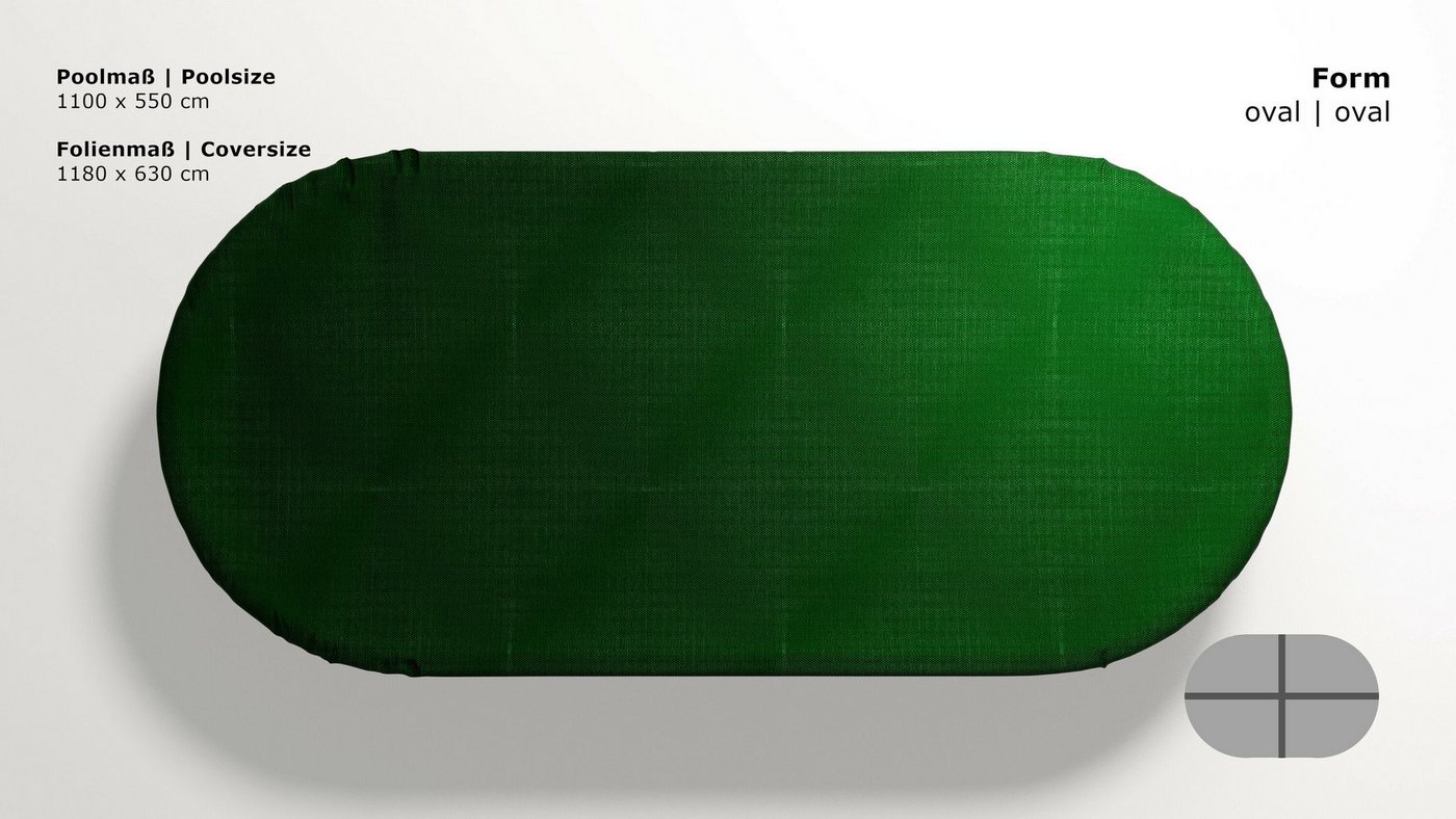 Thumbnail - Grasekamp Pool-Abdeckplane Abdeckplane oval 1000x550cm