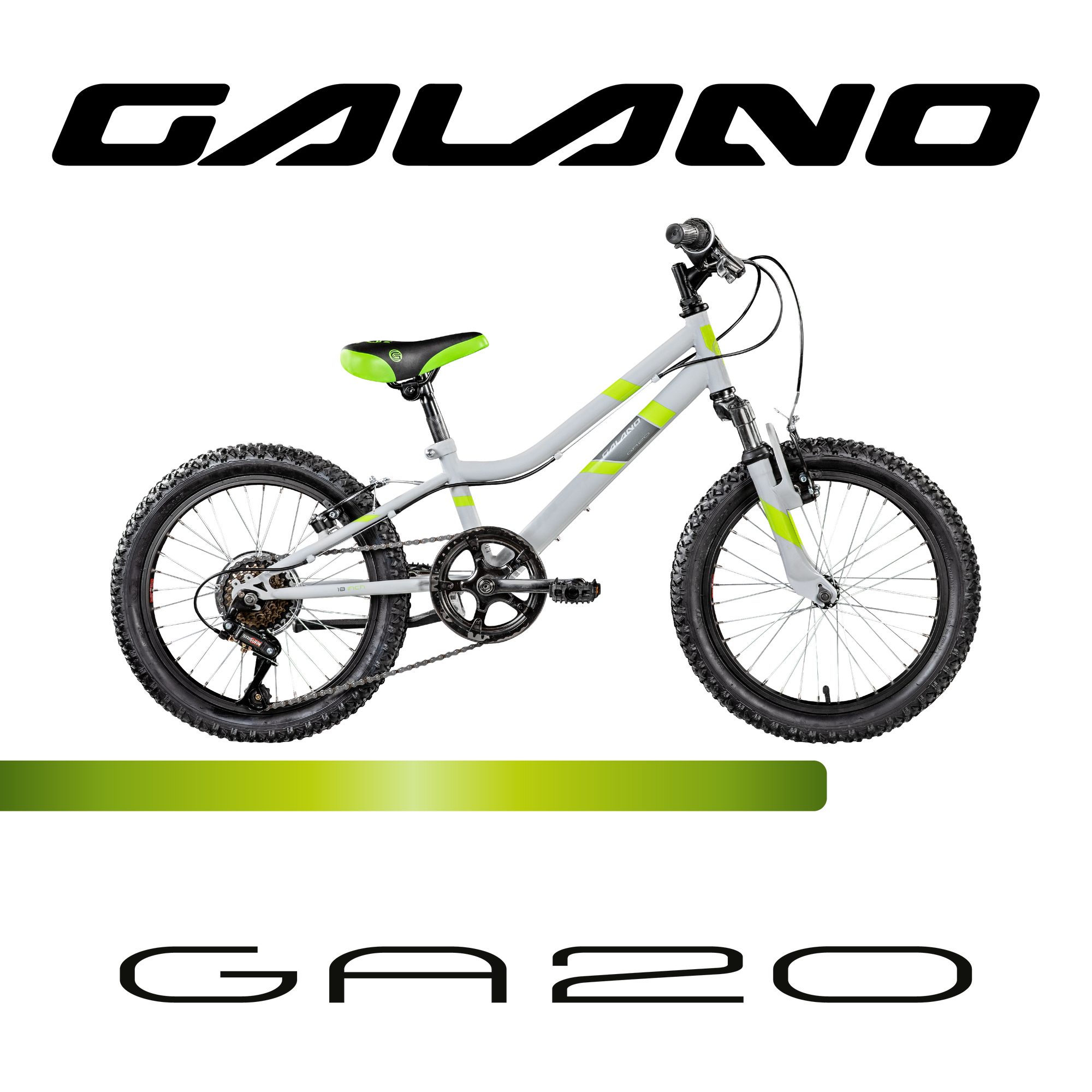 Galano Kinderfahrrad GA20, 7 Gang, Kettenschaltung, Kinderfahrrad 18 Zoll 115 - 130 cm Mädchen Jungen Fahrrad ab 5 Jahre