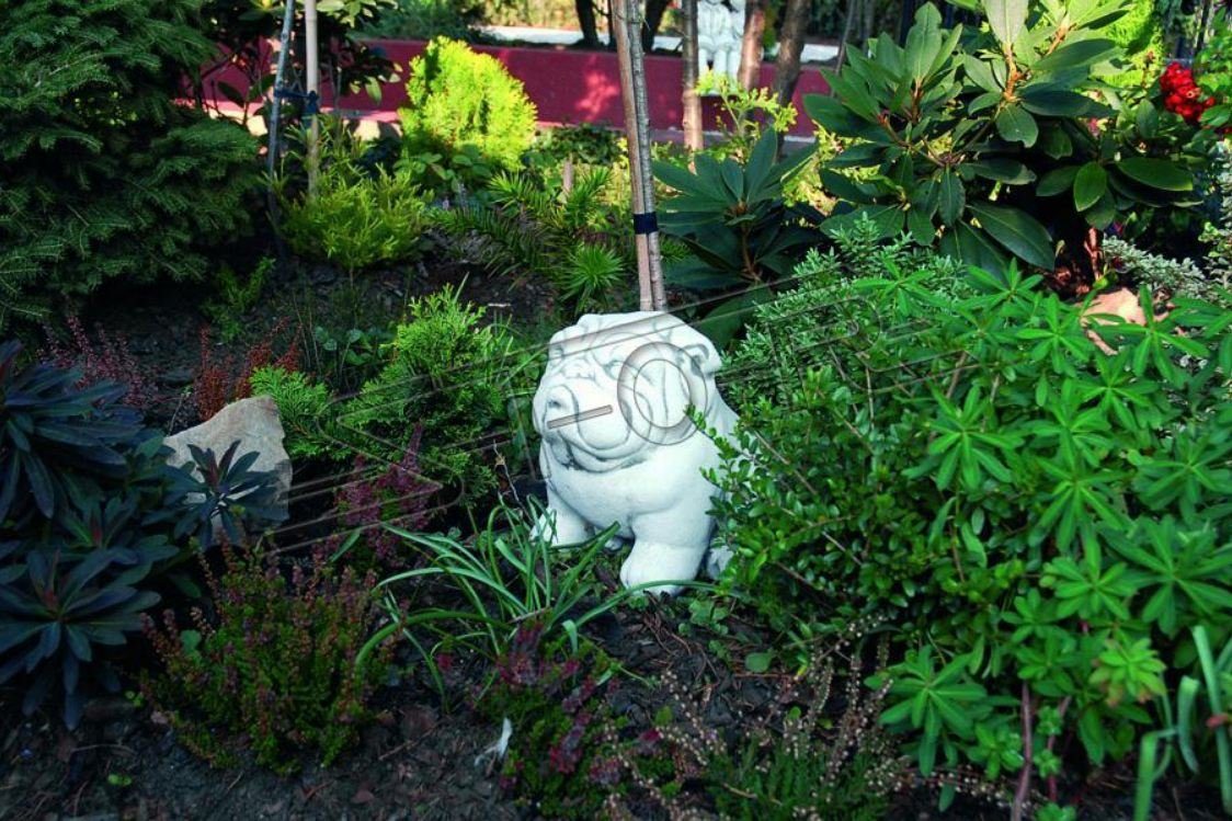 Figuren Terrasse Skulptur Statue Skulptur JVmoebel Hund Figur Garten Stein Deko