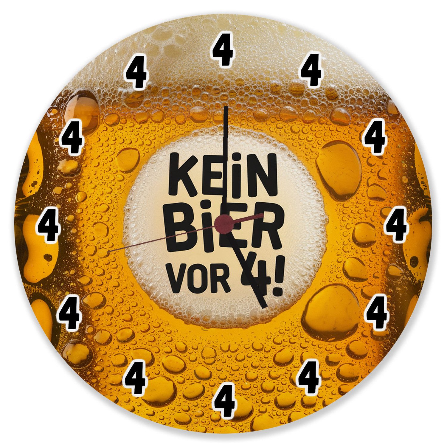 speecheese Wanduhr Kein Bier vor 4! Wanduhr aus Alu günstig online kaufen