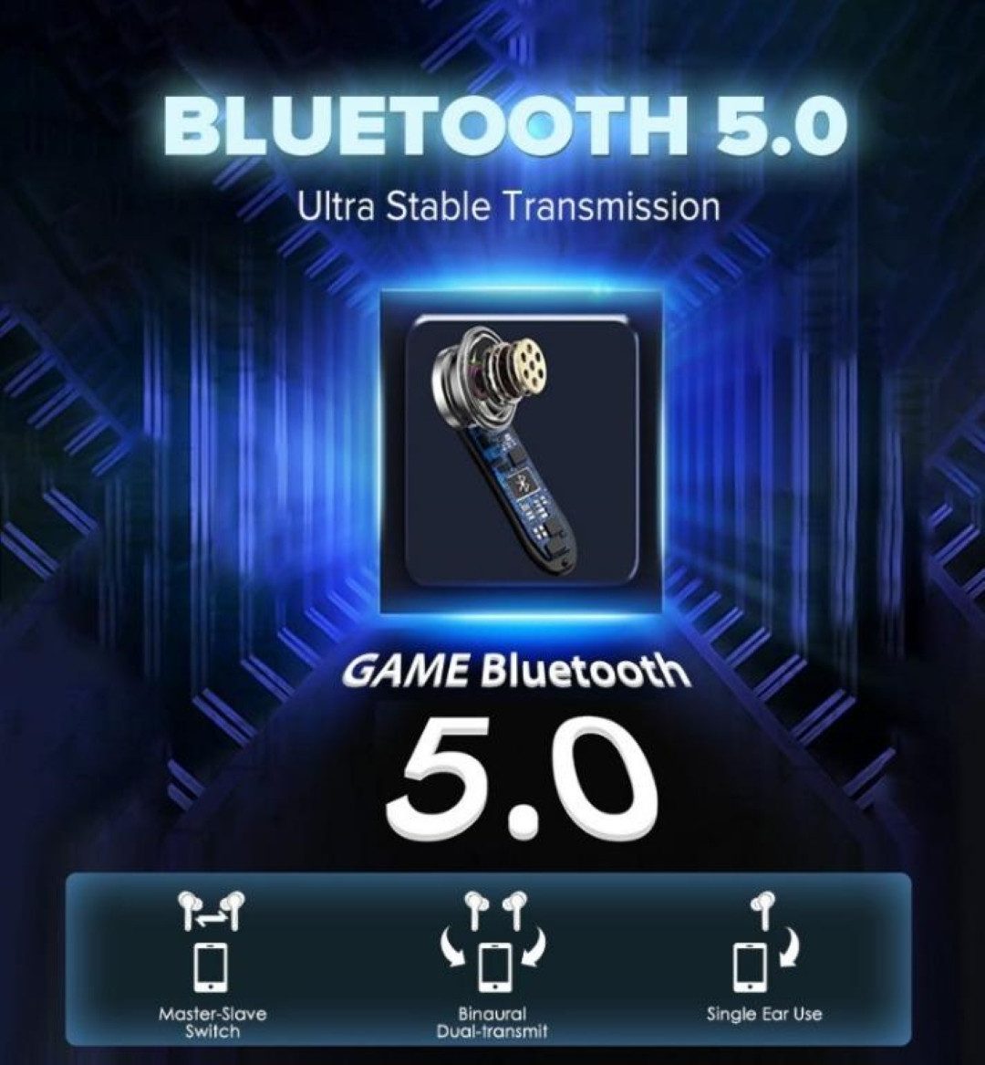 LA CUTE Bluetooth 5.0 True Wireless In-Ear Kopfhörer mit HiFi-Sound Bluetooth-Kopfhörer (Gaming in ear Kopfhörer, Siri, Bixby, Google, Alexa, A2DP Bluetooth, HFP, HSP, AVRCP, Automatisches Pairing, HiFi-Sound, 20 Stunden Akkulaufzeit)