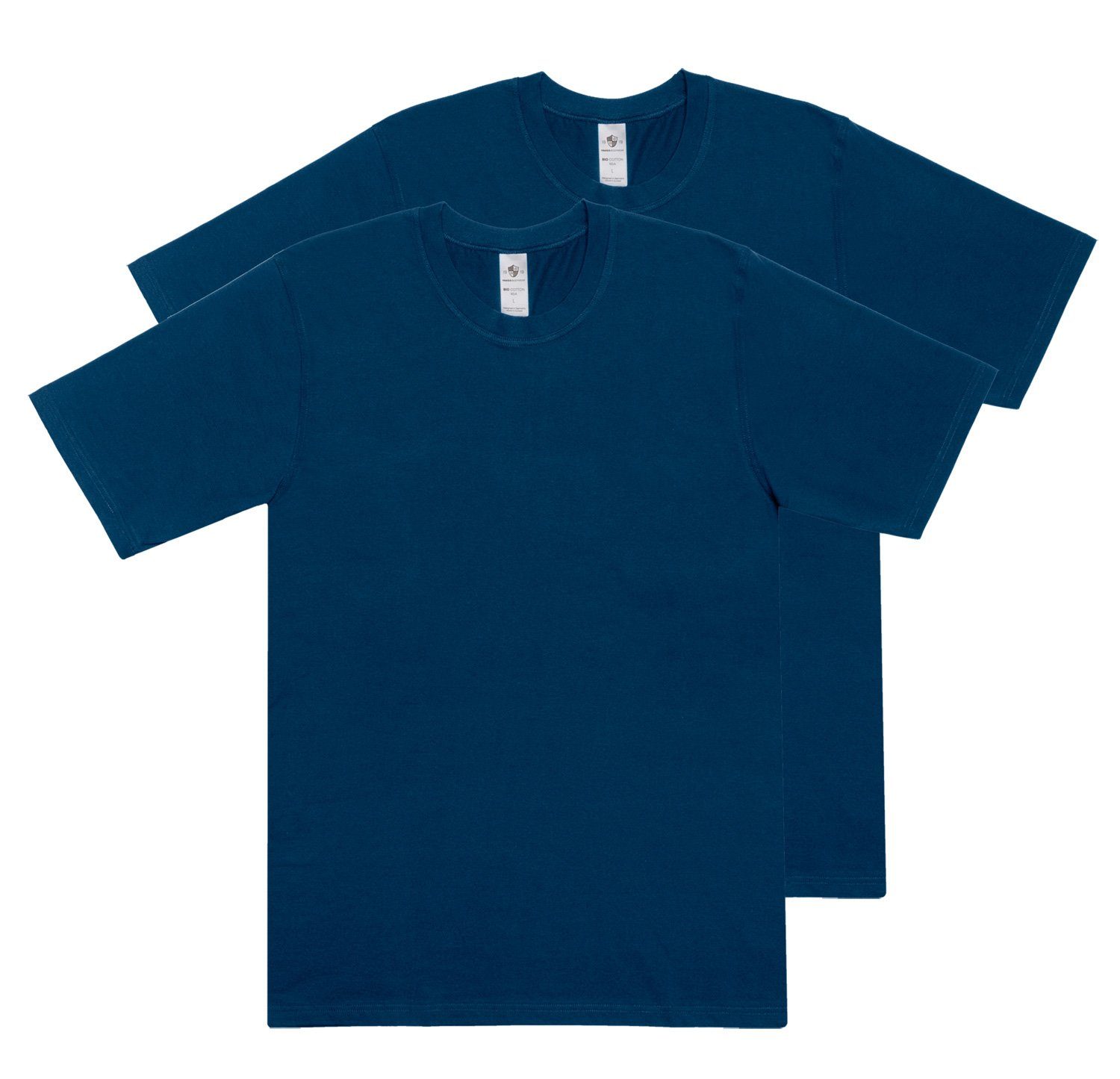 HAASIS Bodywear 1919 T-Shirt Herren T-Shirt 77213153-navy (Packung, 2-tlg., 2er Pack) Optimale Passform, pflegeleicht, formbeständig, strapazierfähig