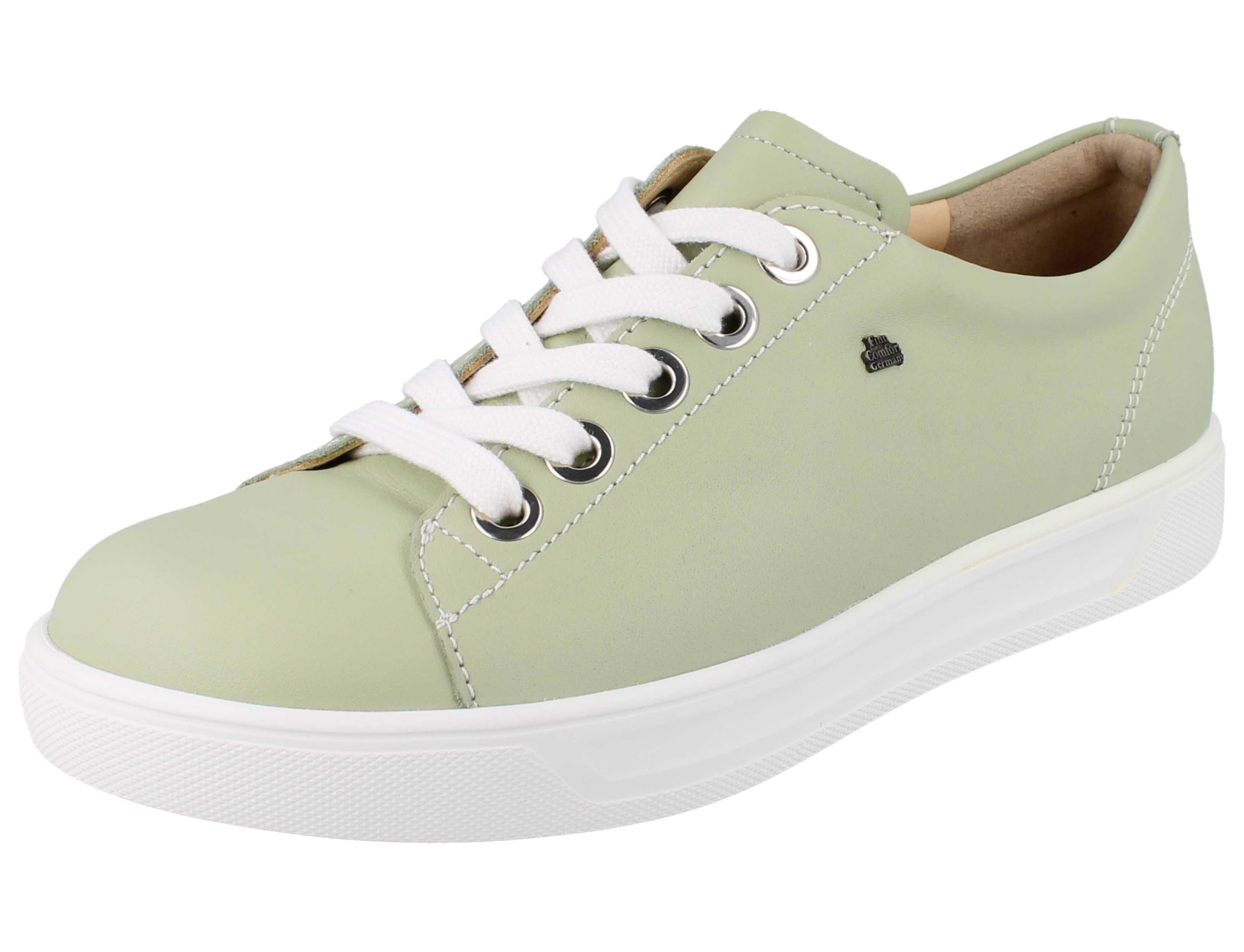 Finn Comfort FINN COMFORT Salta Damen Sneaker mint Glattleder - Größe: UK 6 Schnürschuh Wechselfußbett