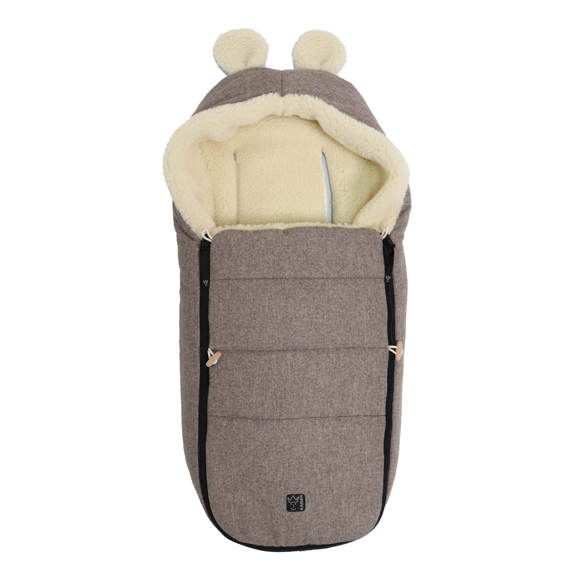 Kaiser Fußsack Hoody Maus Wool, Babyschalenfußsack