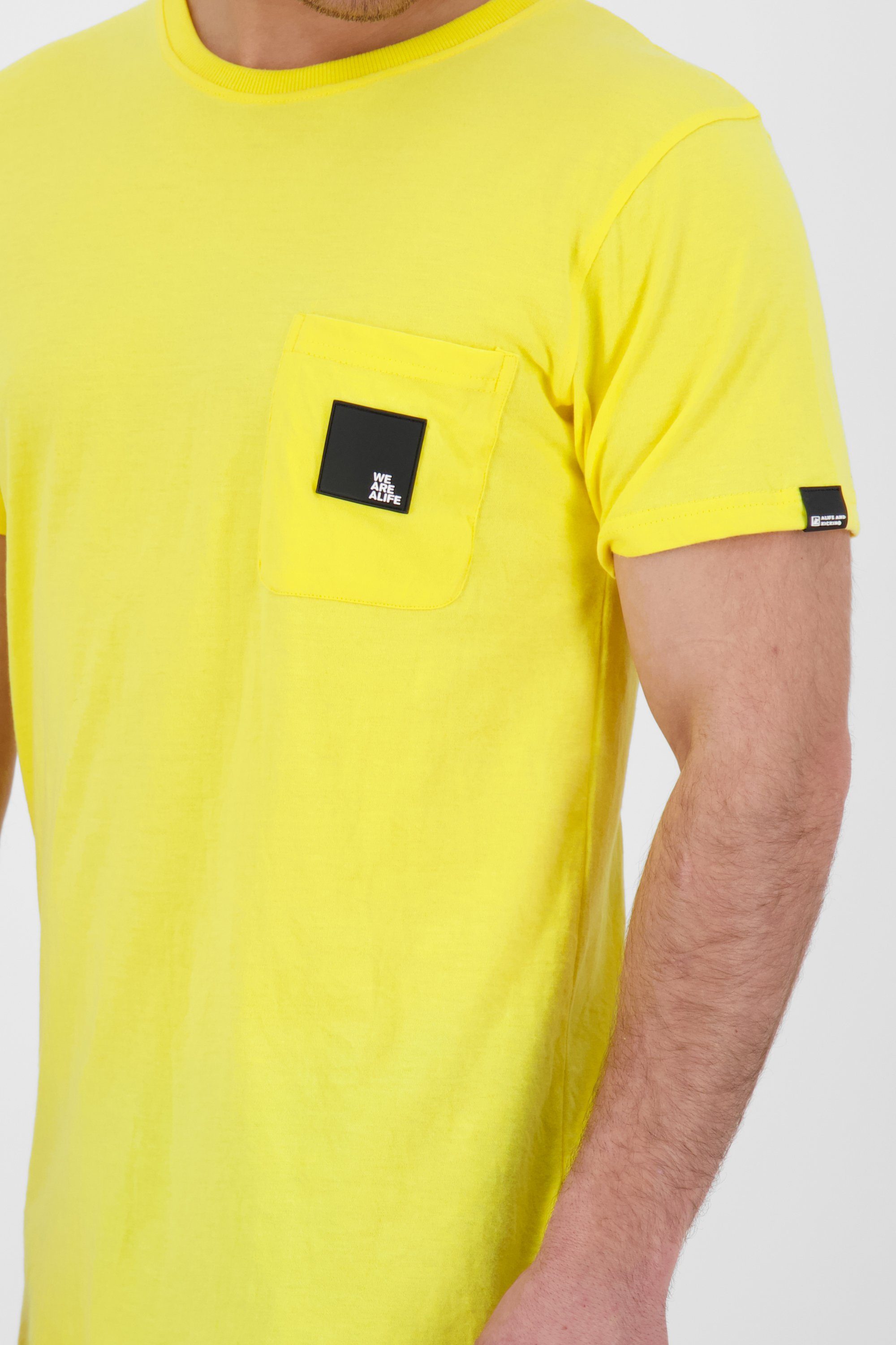 Logo & PocketAK Alife T-Shirt Kickin lime T-Shirt Herren