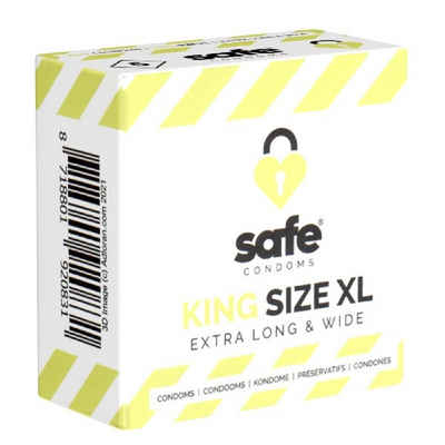 Safe XXL-Kondome KING Size XL (Extra Long & Wide) Packung mit, 5 St., Kondome für den großen Penis, große Kondome für ein sicheres Gefühl