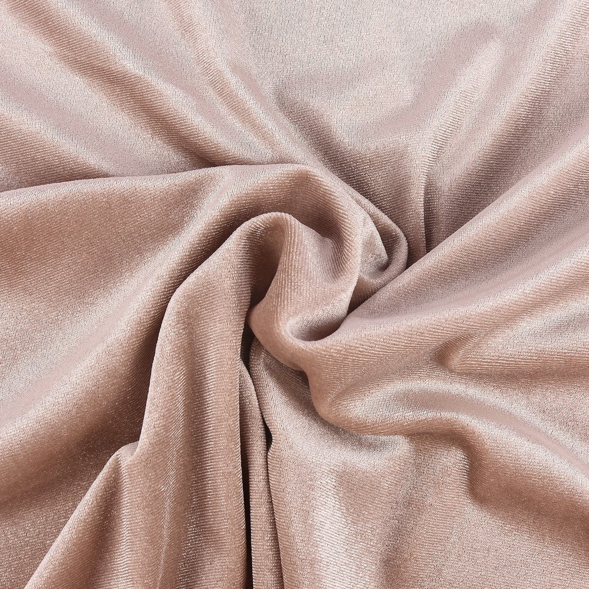 SCHÖNER LEBEN. Stoff Bekleidungsstoff Meterware Stretch Samt ein puder rosa