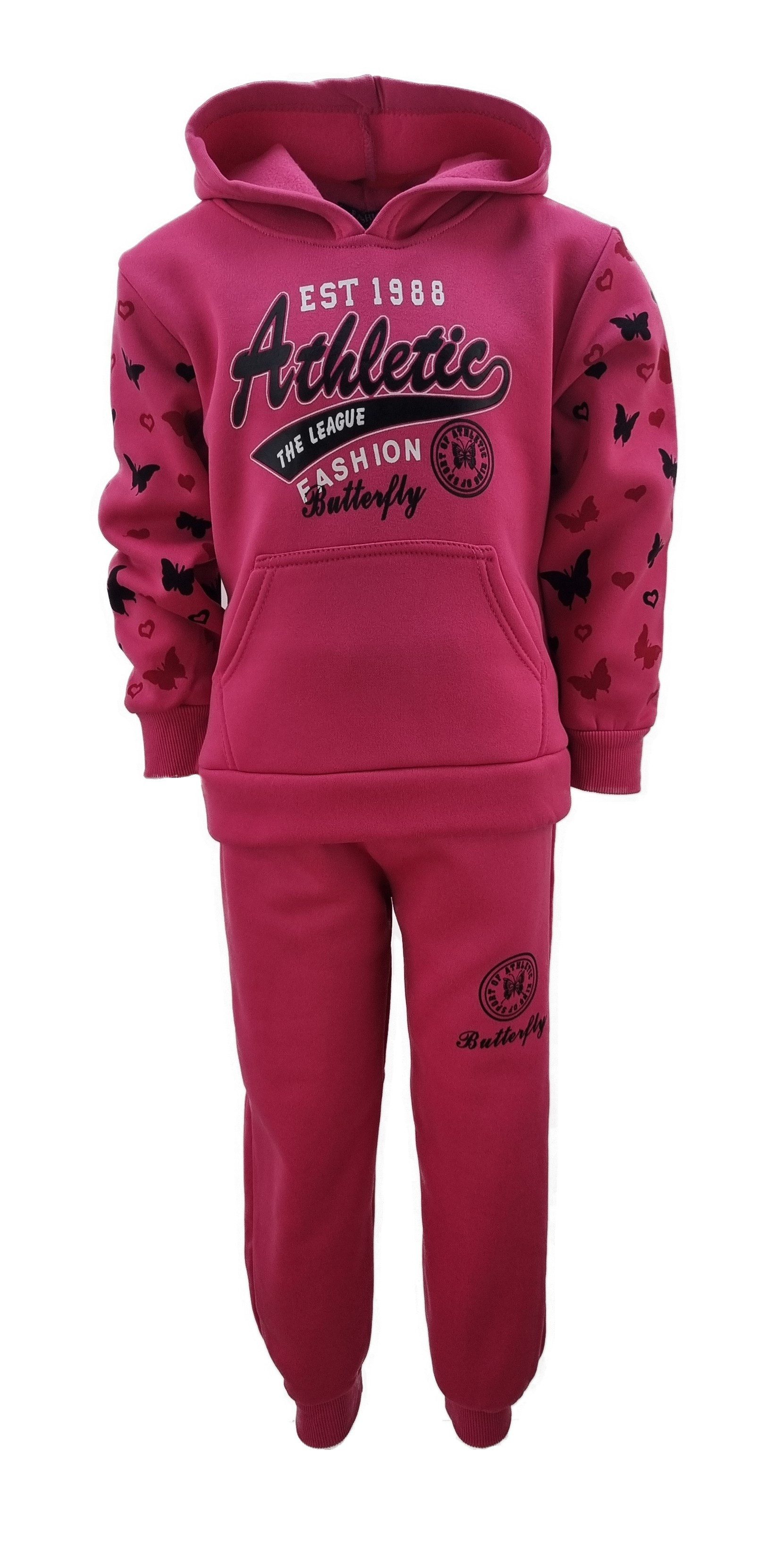 Hessis Freizeitanzug Mädchen Jogginganzug MF46 (Pullover mit Jogginghose)