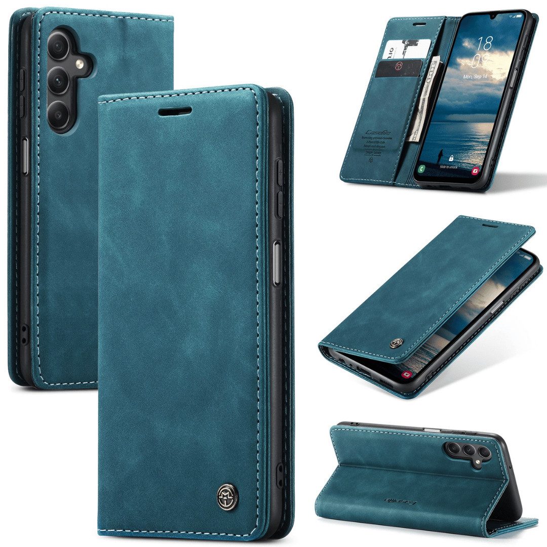 SmartUP Smartphone-Hülle für Samsung Galaxy A26 5G Klapphülle Fliphülle Tasche Case Cover Full 6,6 Zoll, Integrierte Standfunktion, zwei Kartenfächer