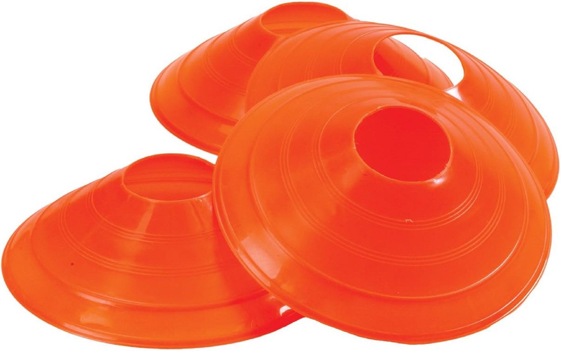 Jollity Markierungsscheibe Markierungsteller Set – 12 Flache Kegel – Orange – Trainingszubehör (12 St)