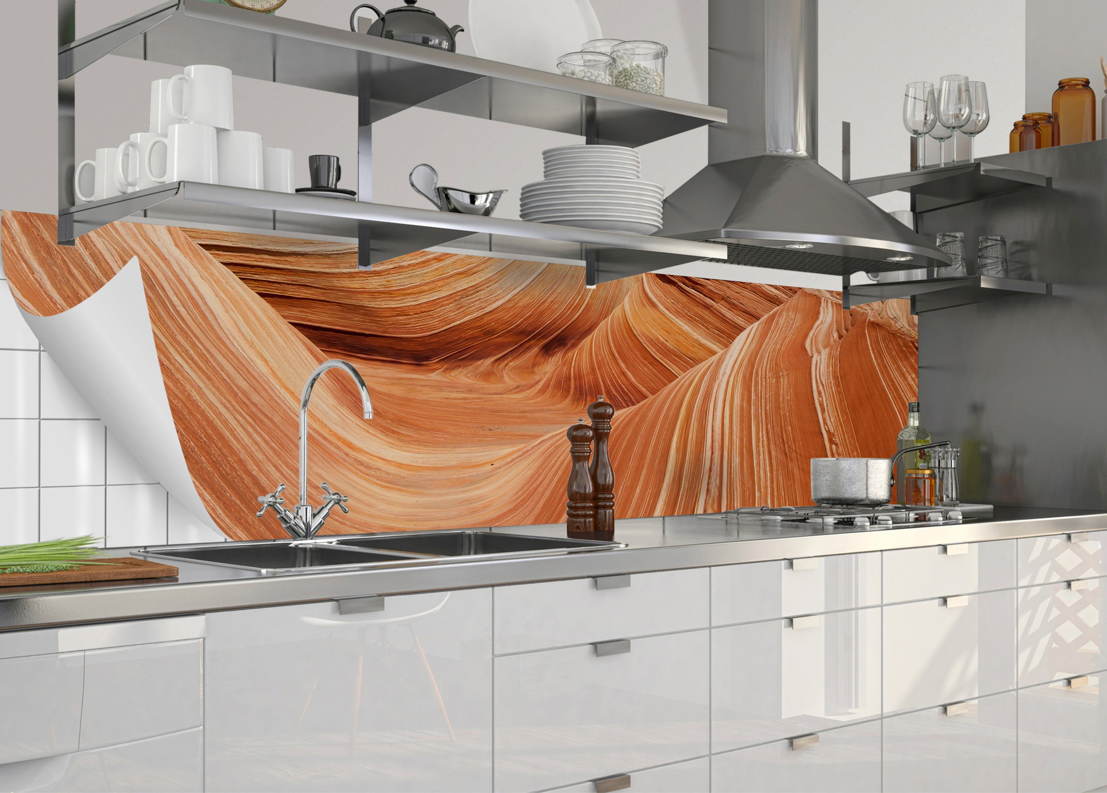 fixy Küchenrückwand-Folie Dan, Küchenrückwand flexible und selbstklebende MySpotti