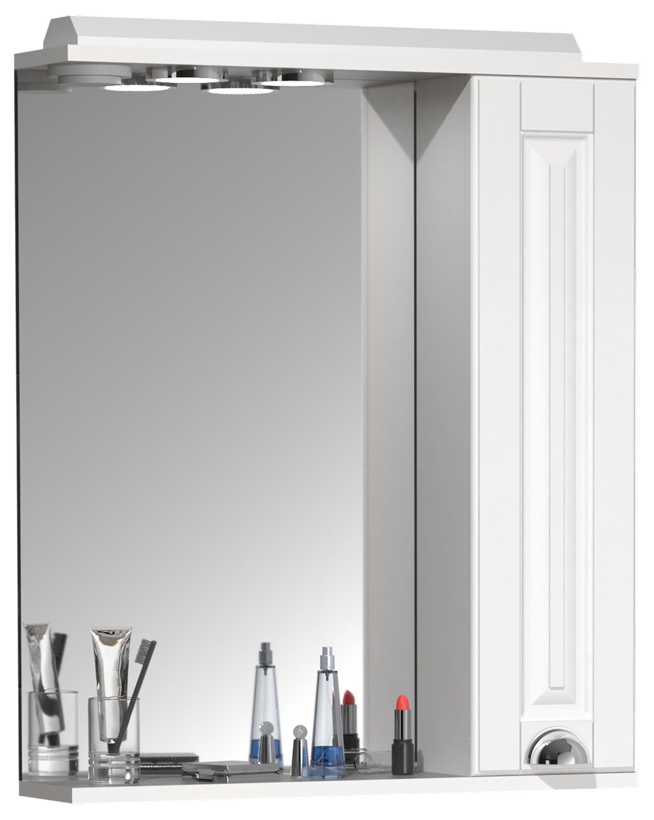VCM Spiegelschrank Hängeschrank Badezimmer Casalo H. 71 x B. 60 x T. Badschrank zeitlos, ausreichend Stauraum, Wandspiegel
