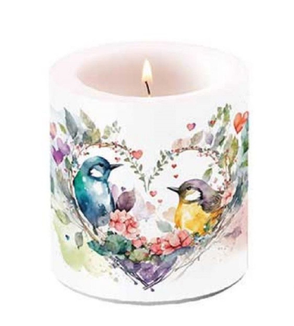 Ambiente Luxury Paper Products Stumpenkerze Deko - Tischdeko / Wohnaccessoires /Kerze / Tischkerze (1-tlg), Motivkerze / Ideal als Geschenk