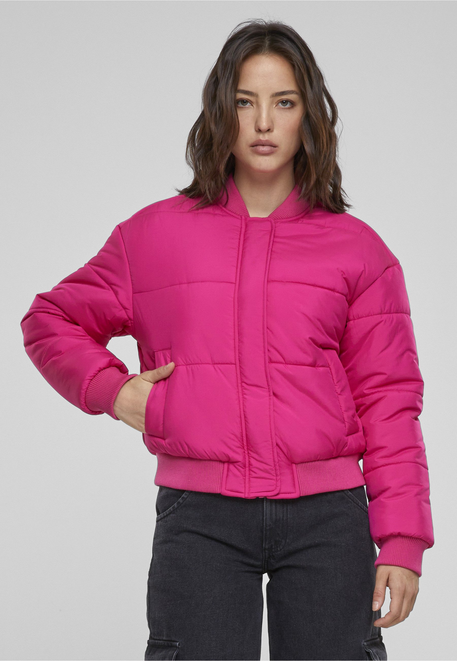 URBAN CLASSICS Winterjacke Urban Classics Damen Ladies Puffer Blouson (1-St)