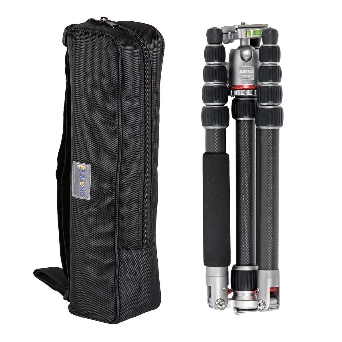 Monopod-Funktion FGS-30 C TK-2535 + Karbon Dreibeinstativ Tripod Kugelkopf JUSINO