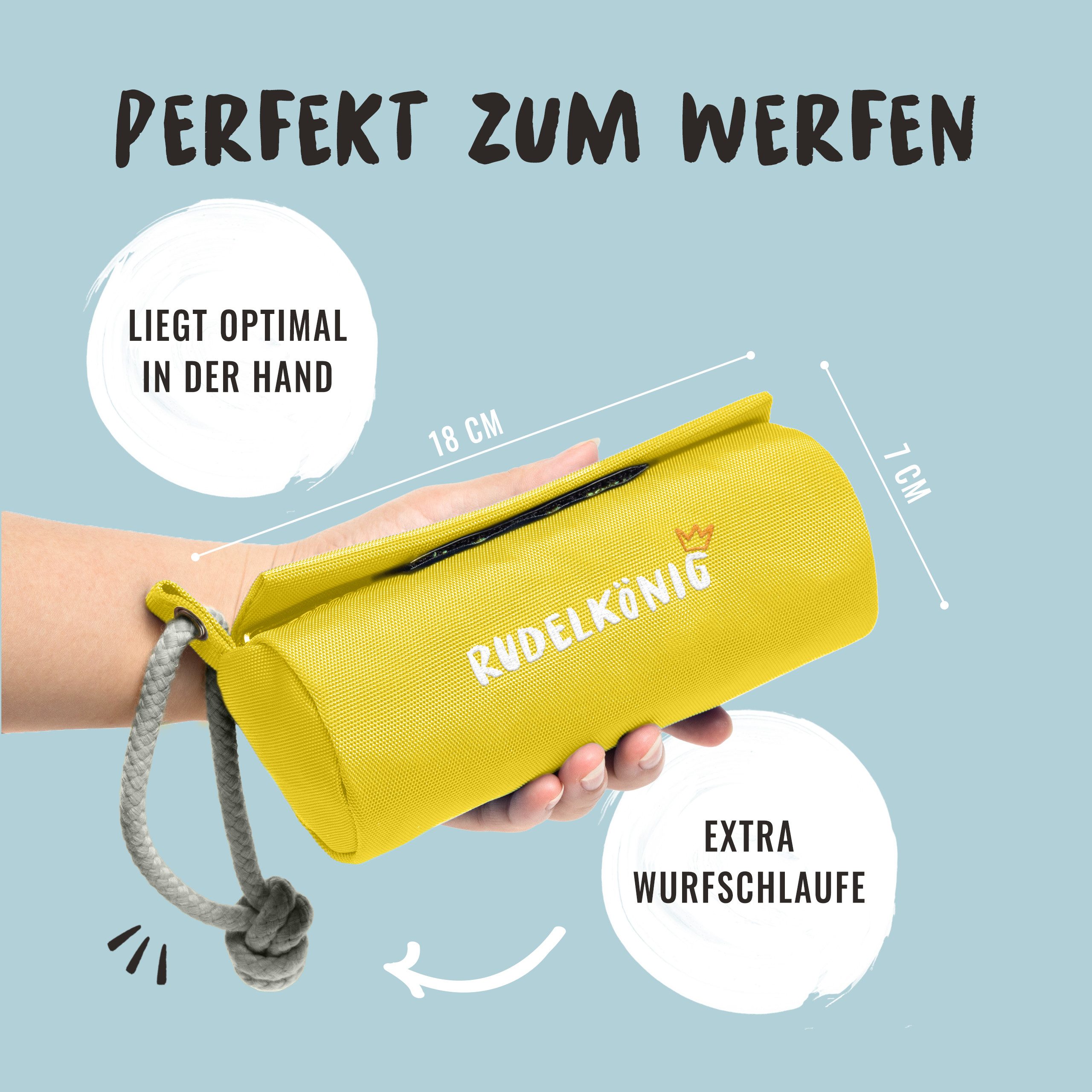 Rudelkönig Tier-Intelligenzspielzeug Futterbeutel für Hunde, Apportierbeutel für Hundetraining, Futterdummy, Polyester, (1-tlg) Robuster Trainingsdummy für Nass- und Trockenfutter