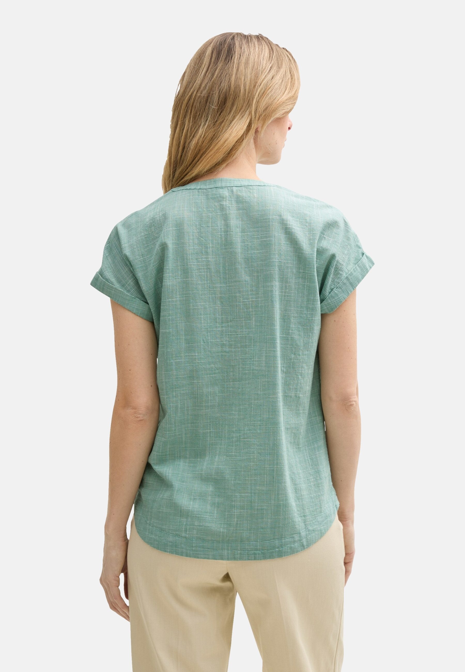 TOM TAILOR Kurzarmbluse Bluse dünnes Kurzarmshirt (1-tlg)